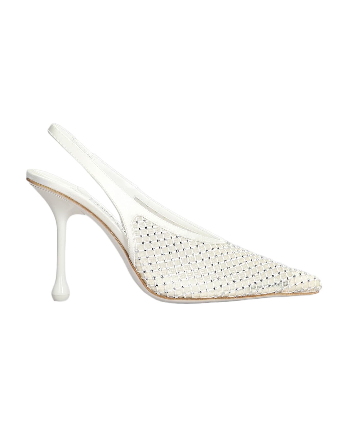 Jimmy Choo Isa 985 Pumps In White Leather - white