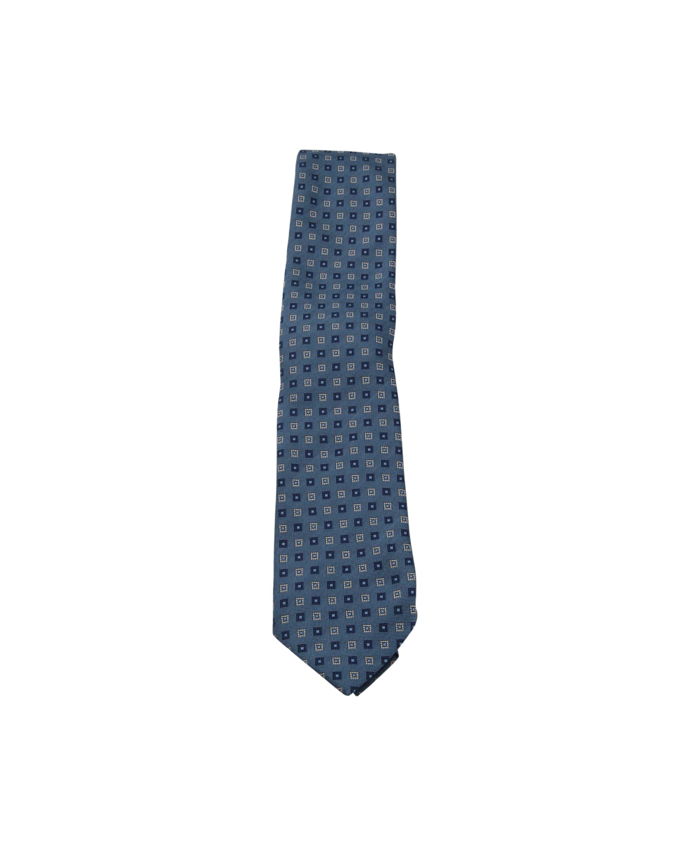 Zegna Light Blue Silk Tie - Blue