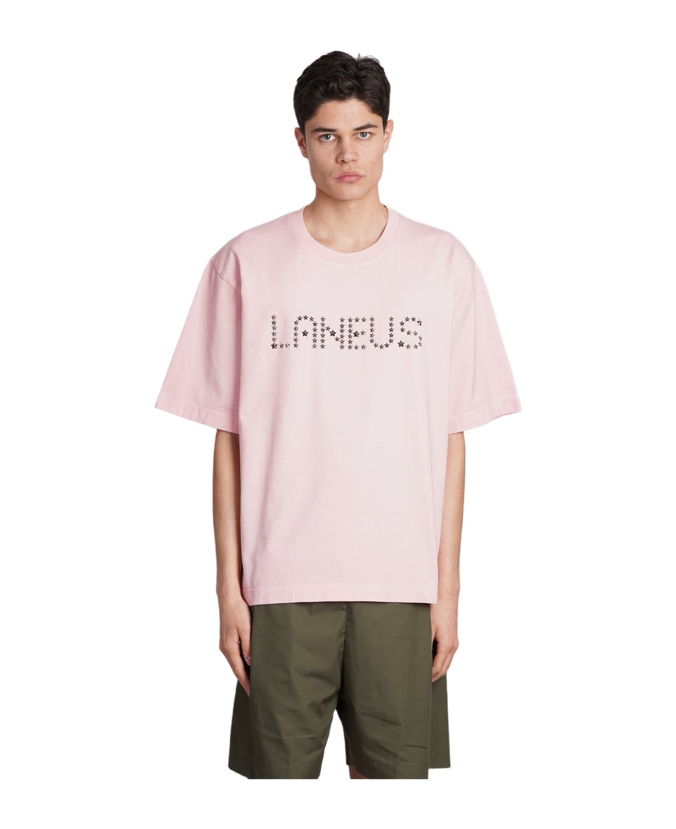 Laneus T-shirt In Rose-pink Cotton - rose-pink
