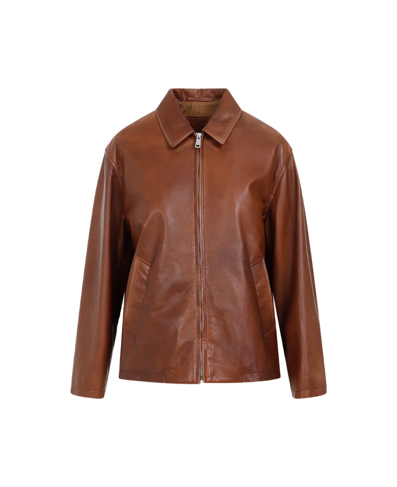 Prada Leather Jacket - Palissandro