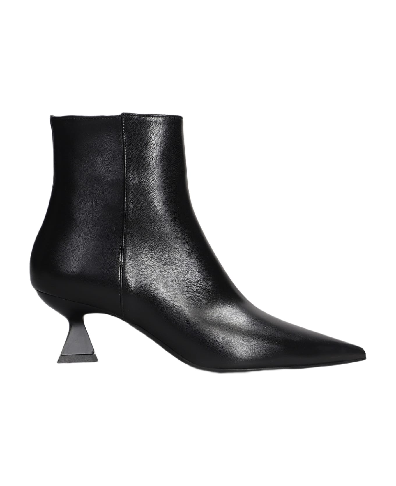 Roberto Festa Jina High Heels Ankle Boots In Black Leather - black