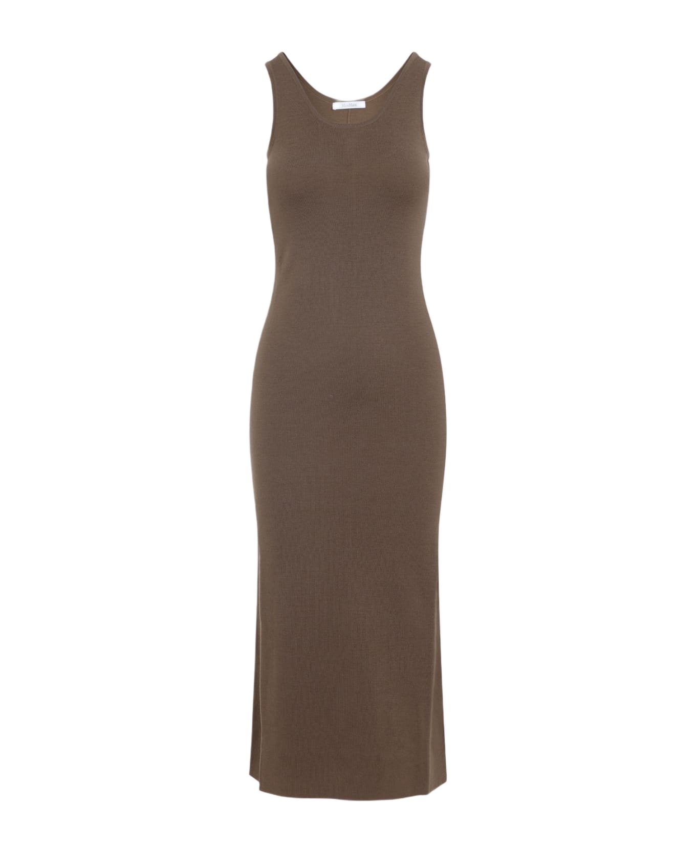 Max Mara Aceri Knit Long Dress - White