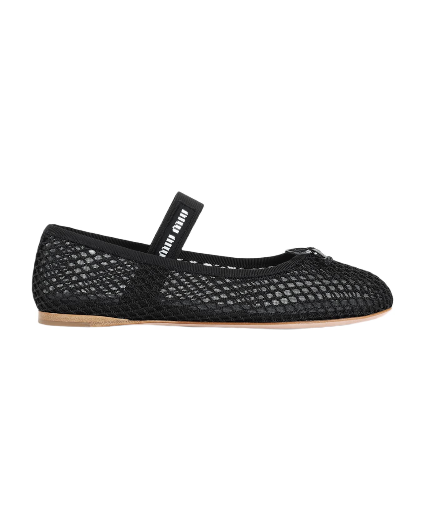 Miu Miu Black Mesh Ballerinas - NERO