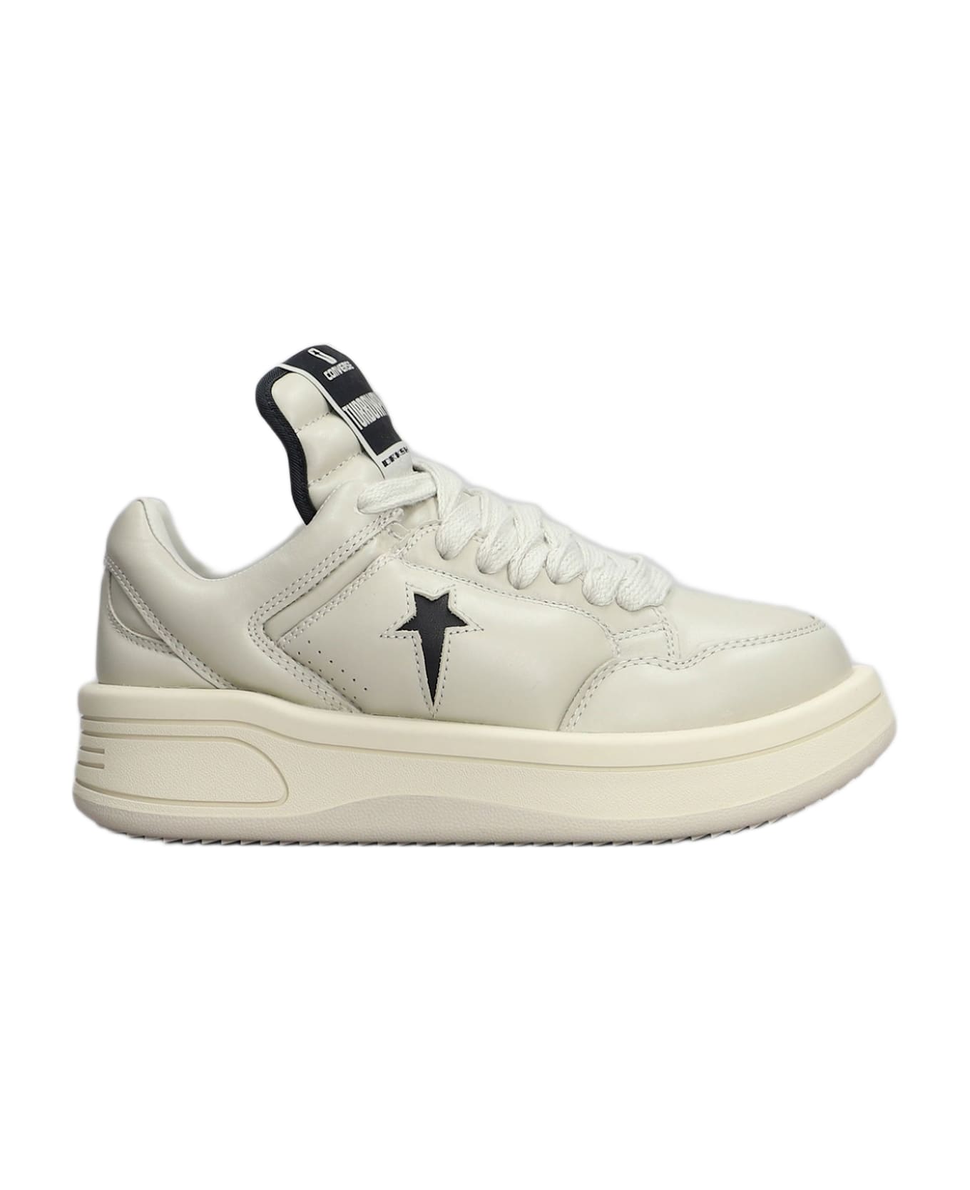 DRKSHDW Turbowpn Ox Sneakers In Grey Leather - grey