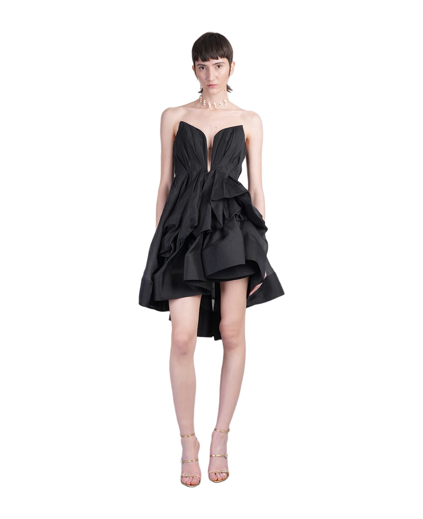 Zimmermann Dress Woman In Black Linen - black