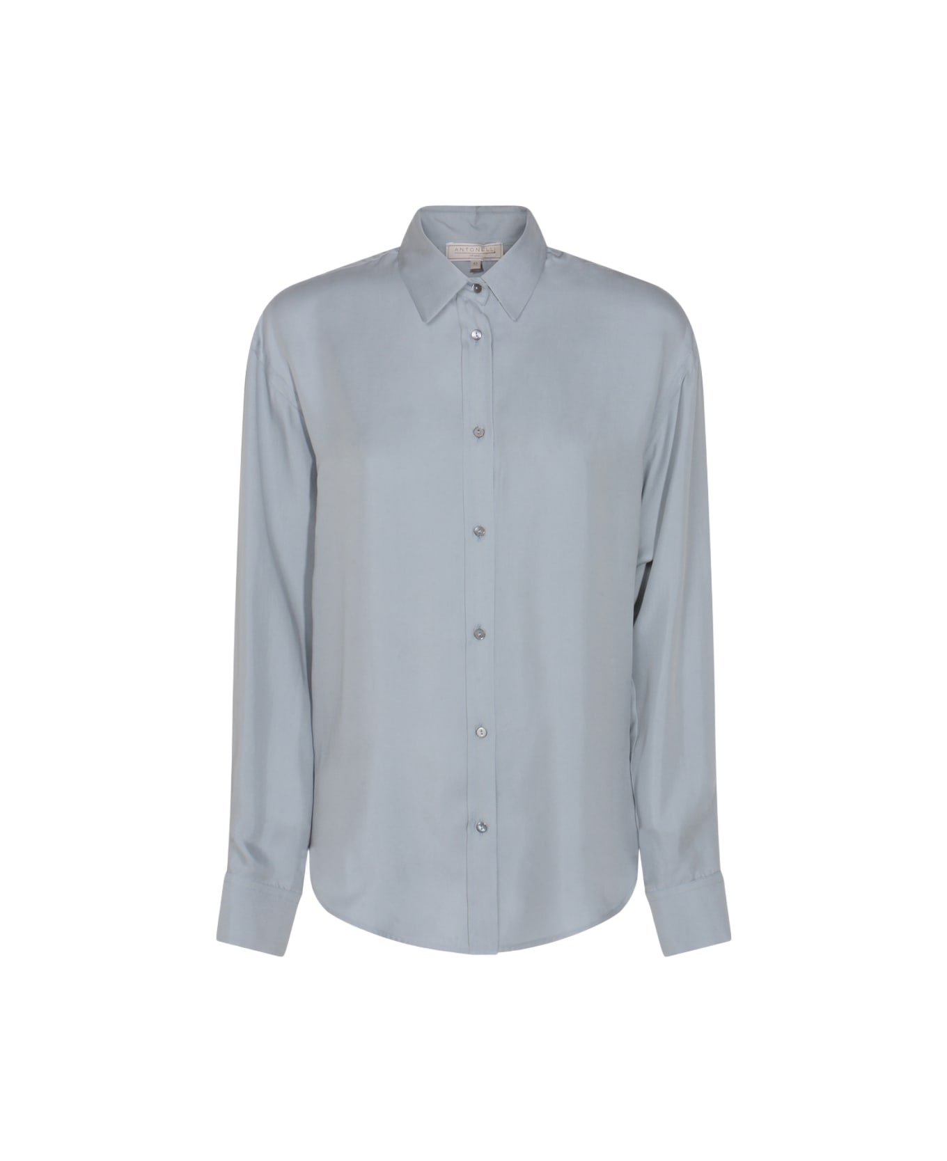 Antonelli Light Blue Silk Quirino Shirt - Blue