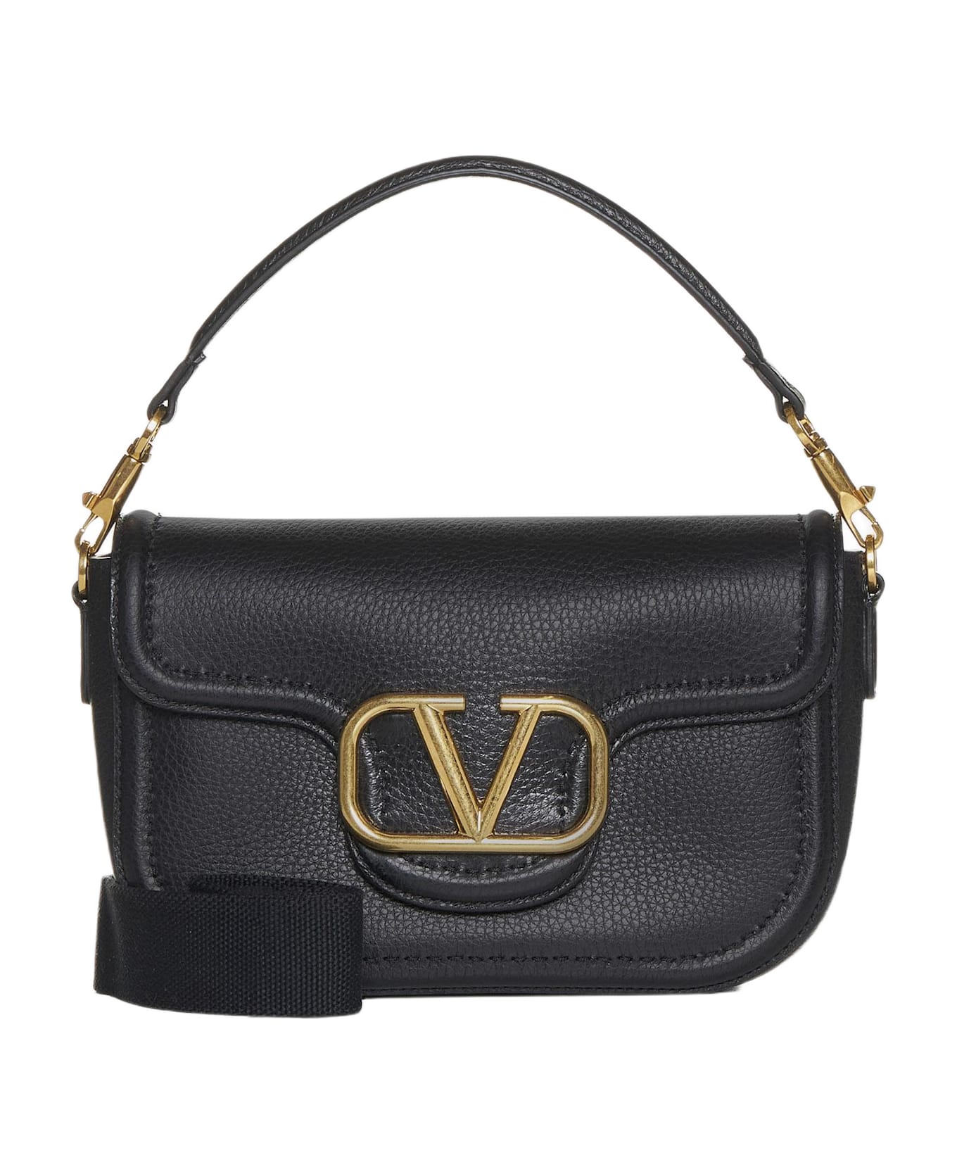 Valentino Garavani Vlogo Signature Leather Bag - Black