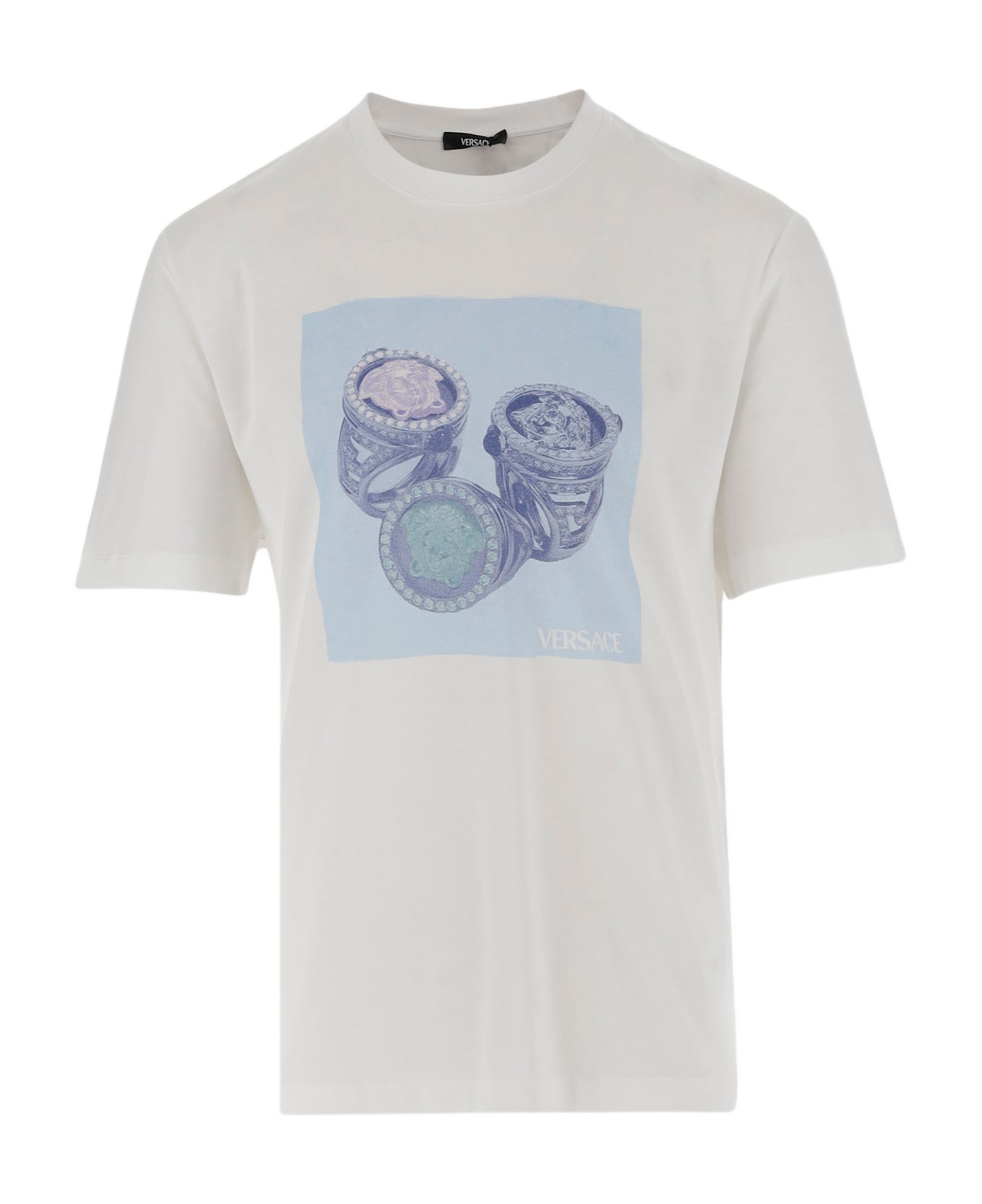 Versace Cotton T-shirt With Logo - Red