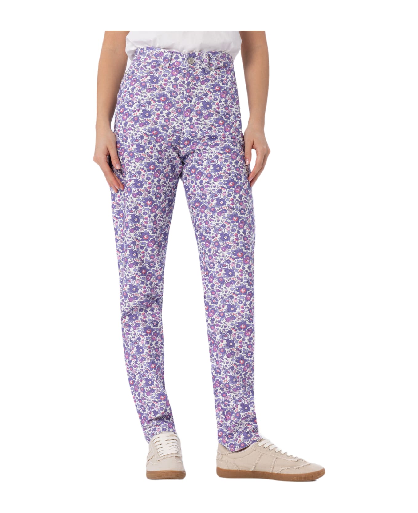 MC2 Saint Barth Woman Lilac Betsy Print Denim Belleville | Made With Liberty Fabric - LILAC