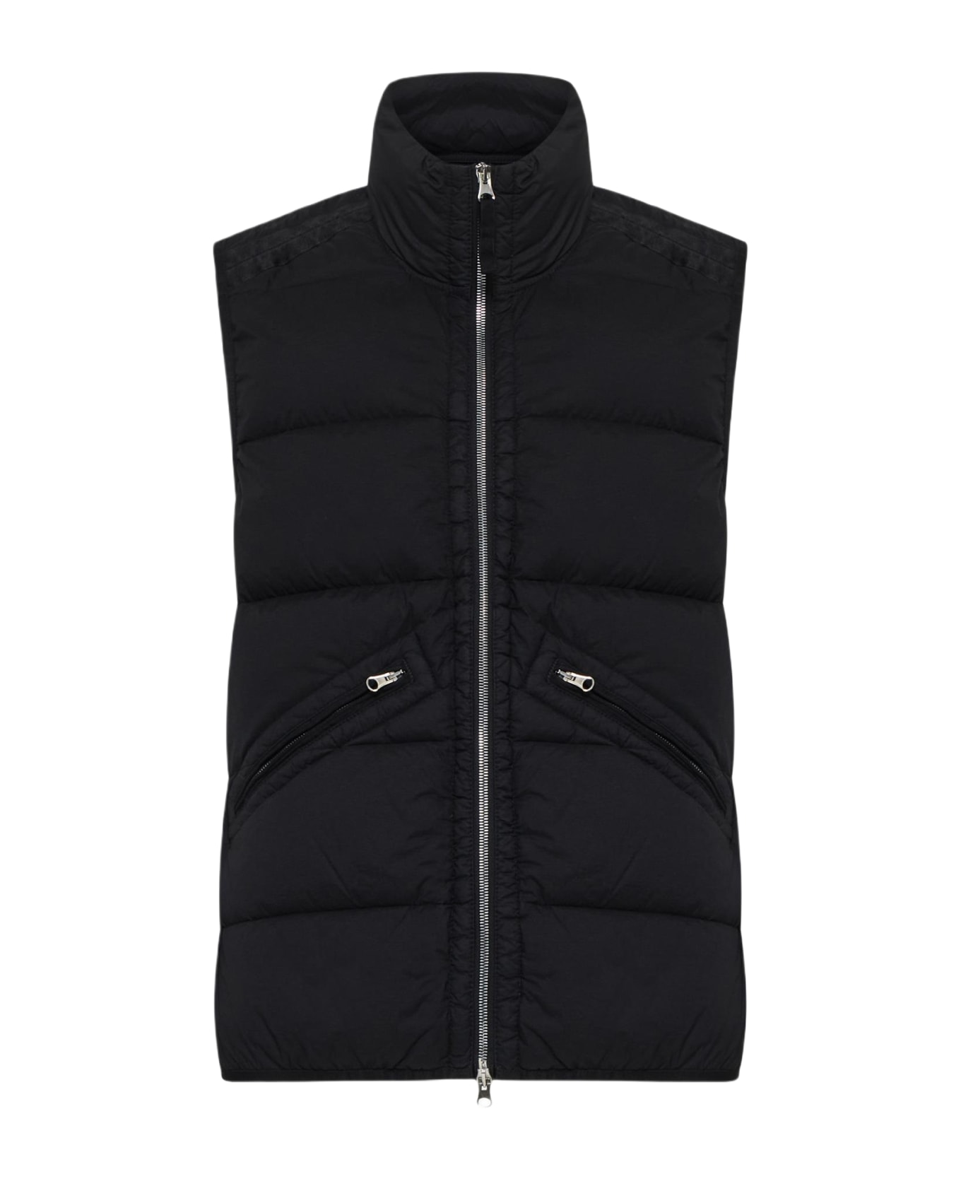 Stone Island Quilted Nylon Down Vest - Black