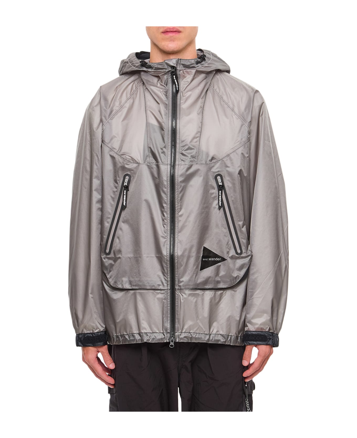 And Wander Loose Fitting Rain Jacket - Grey