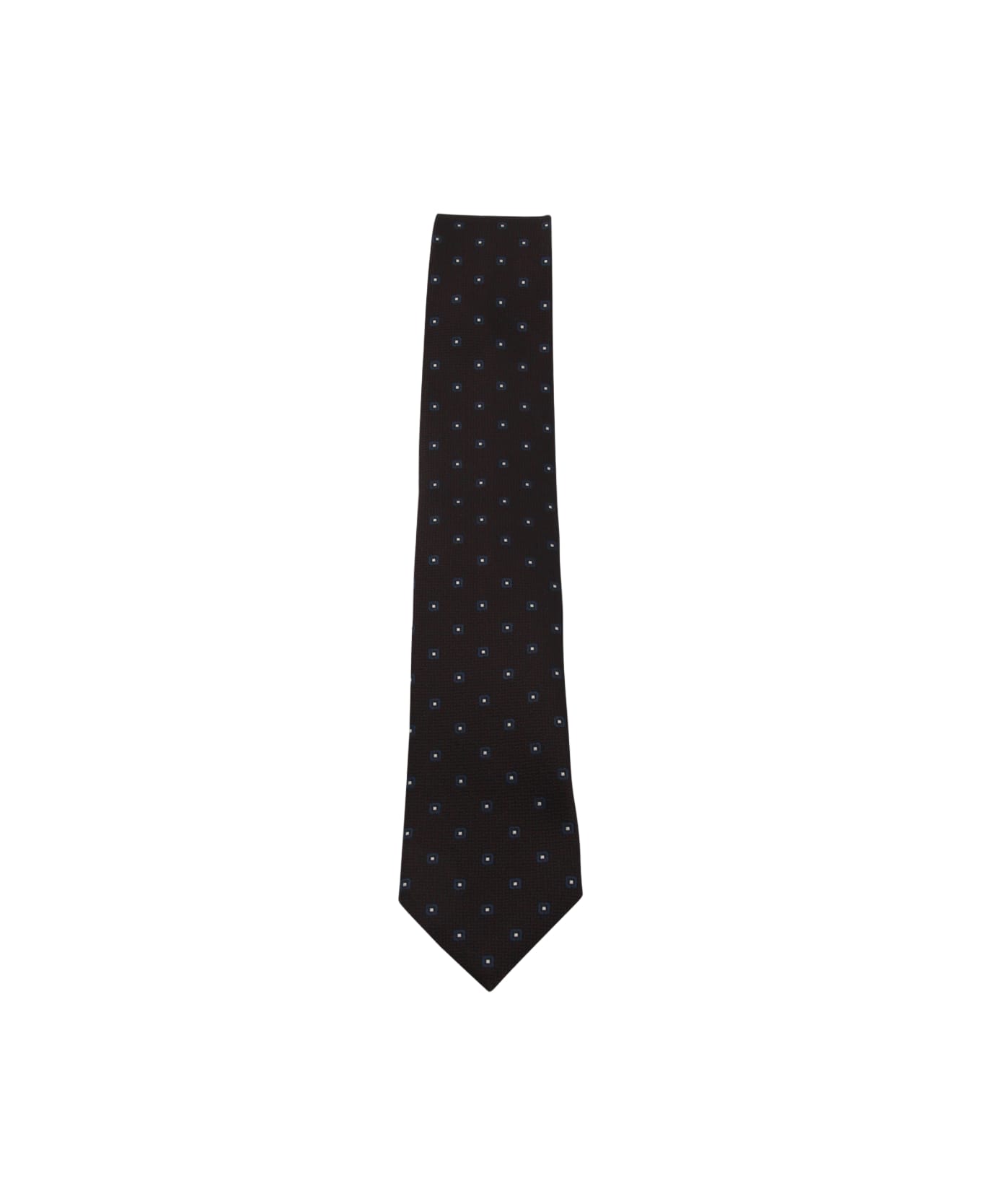 Zegna Brown Silk Tie - Brown