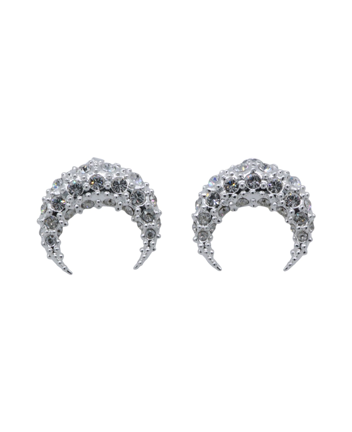 Marine Serre Silver Earrings - SHINY SILVER