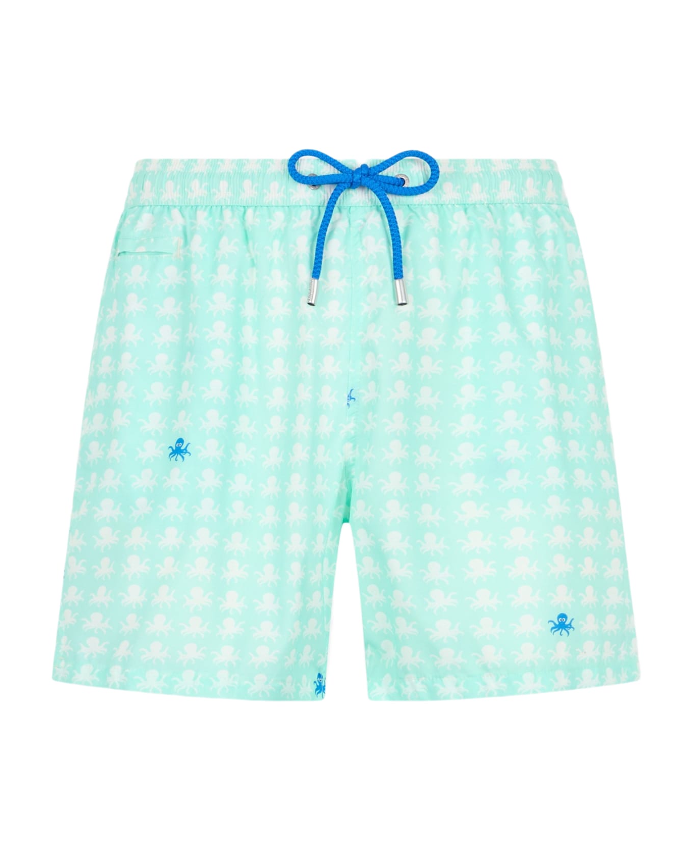 MC2 Saint Barth Comfort Light Swim Shorts With Octopus Print - GREEN