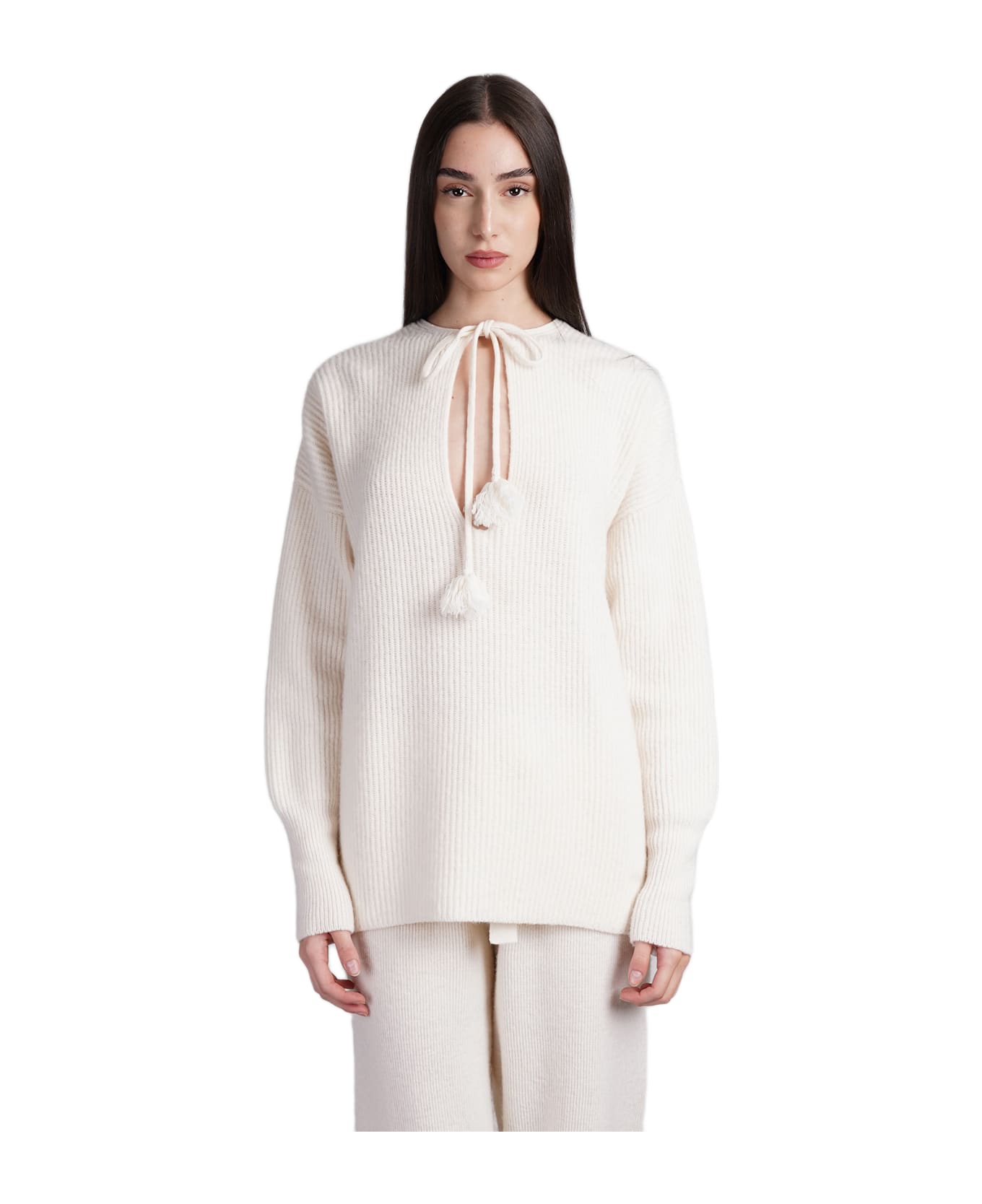 Golden Goose Ribbed Wool Sweater - white