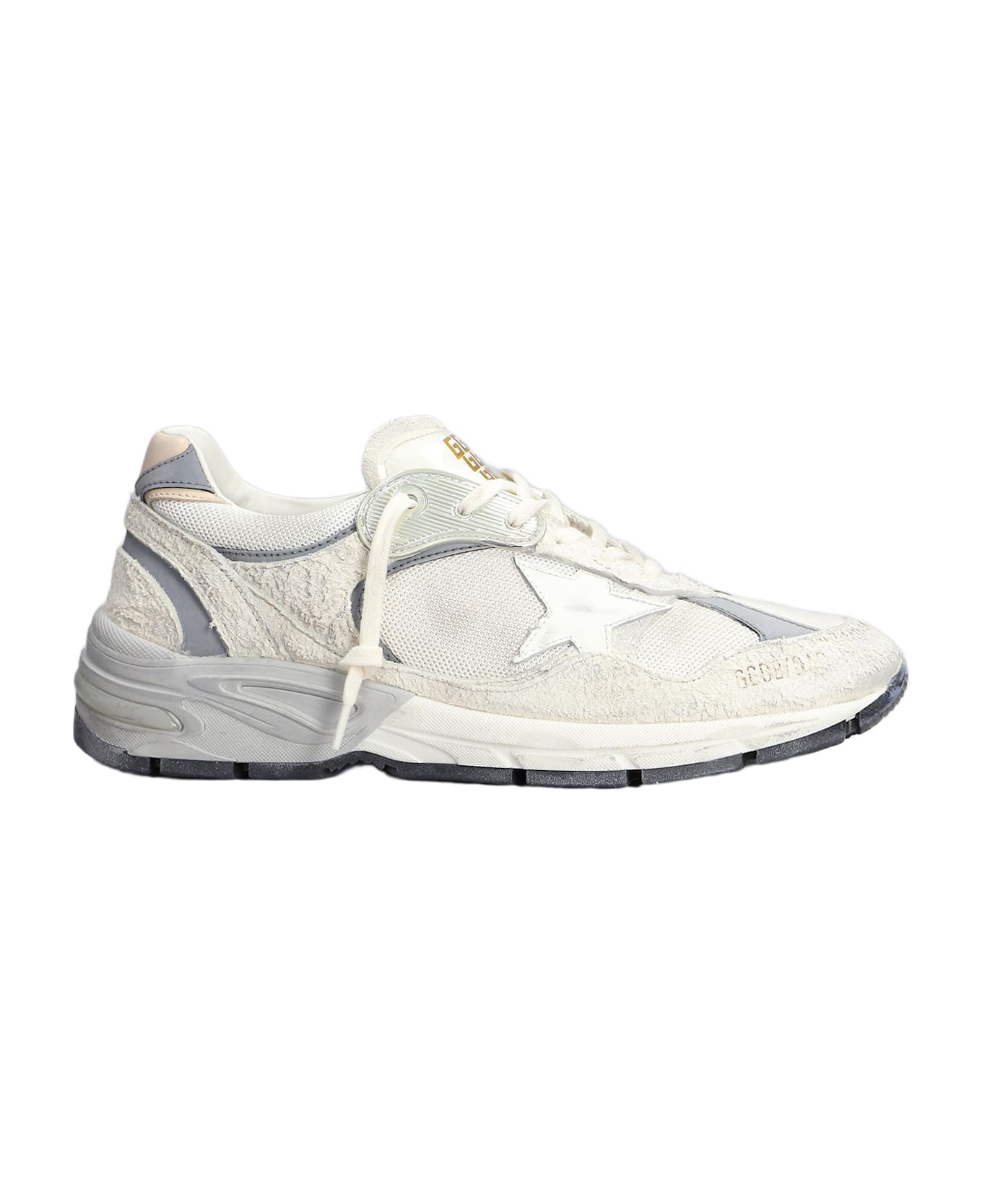 Golden Goose Running Sneakers In White Synthetic Fibers - white