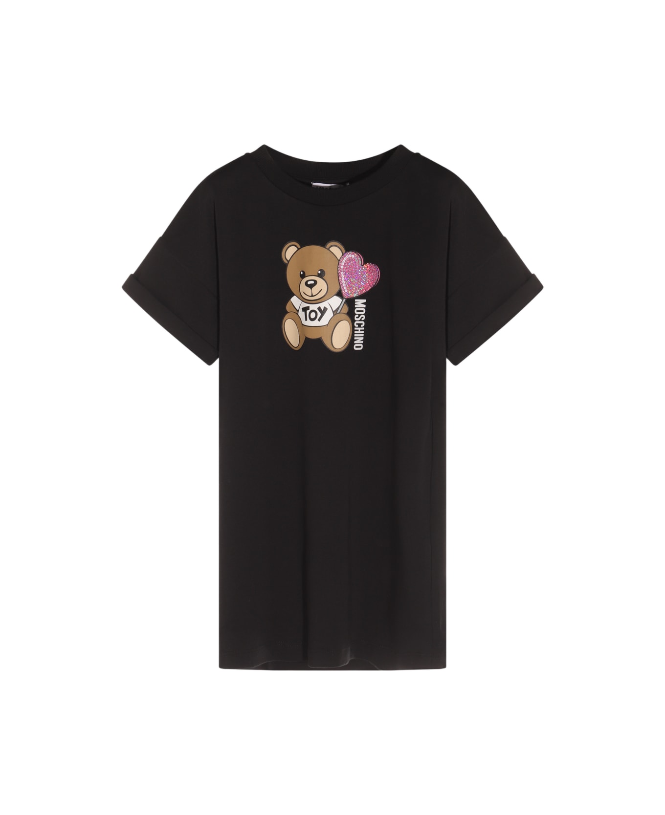 Moschino Black Cotton Dress - NERO/BLACK