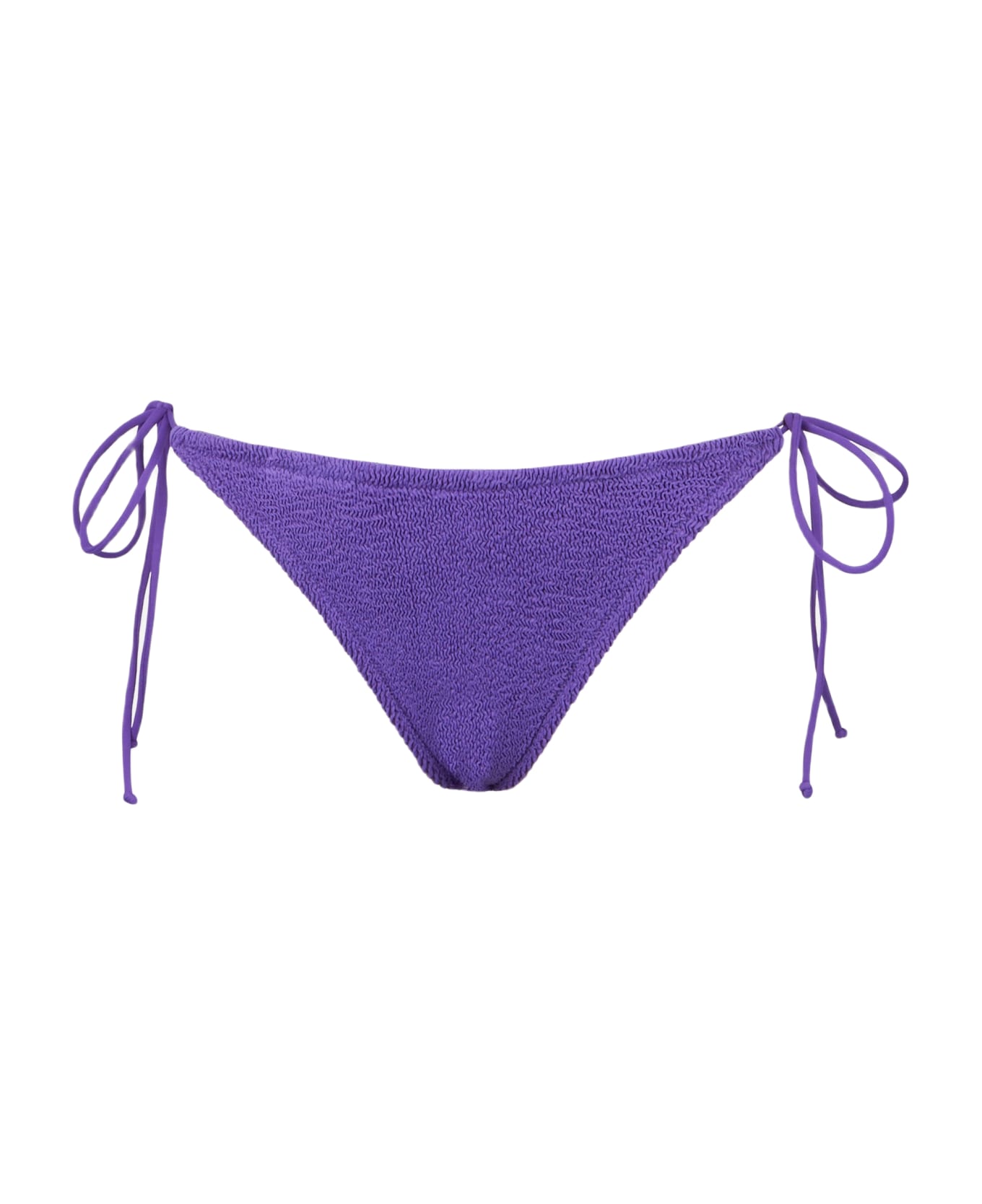 MC2 Saint Barth Woman Purple Crinkle Swim Briefs With Side Laces - PINK