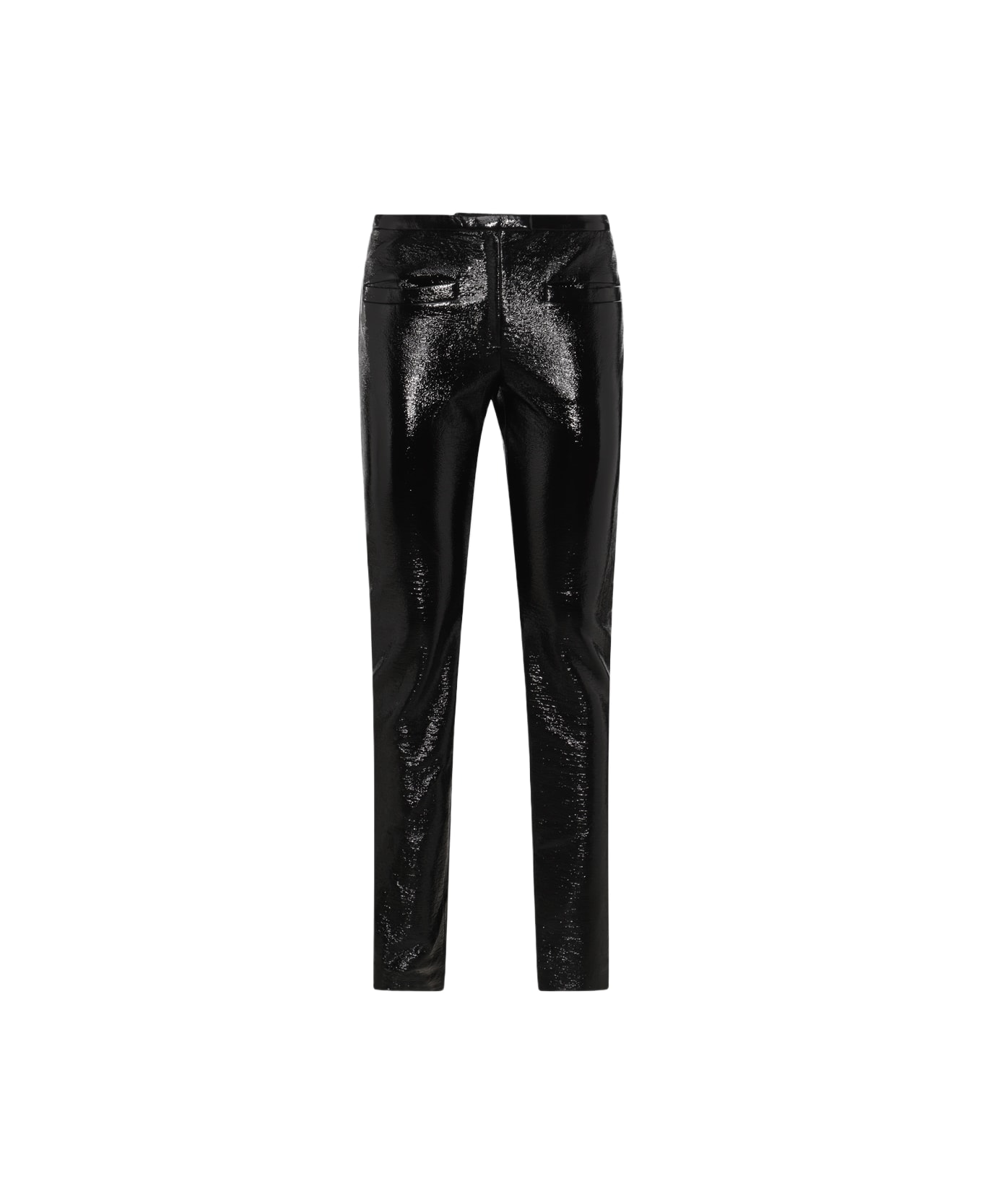 Courrèges Black Vynil Pants ボトムス