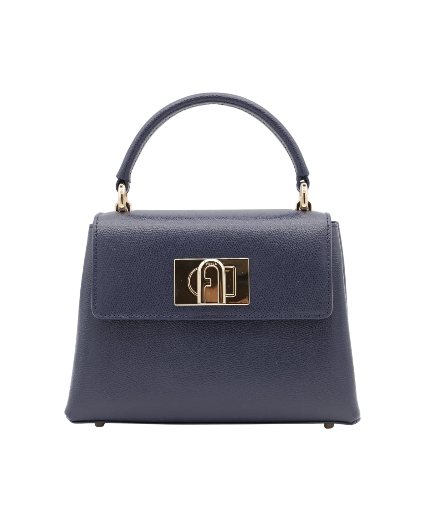 Furla Blue Leather 1927 Mini Shoulder Bag - MEDITERRANEO