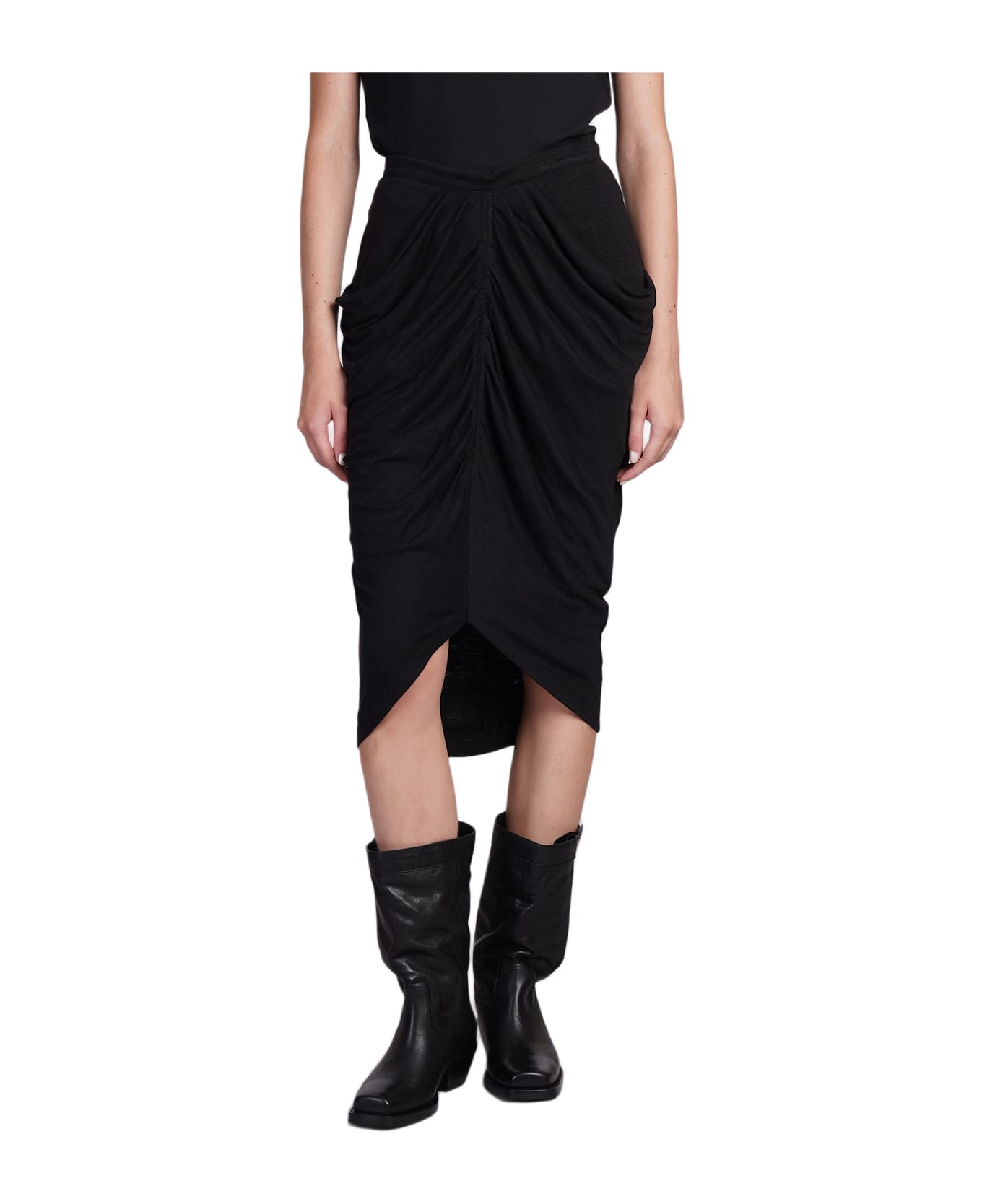 Marant Étoile Ilis Skirt In Black Polyamide - black