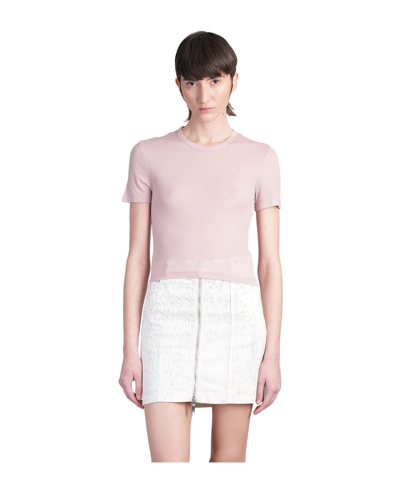 HALFBOY T-shirt In Rose-pink Modal - rose-pink