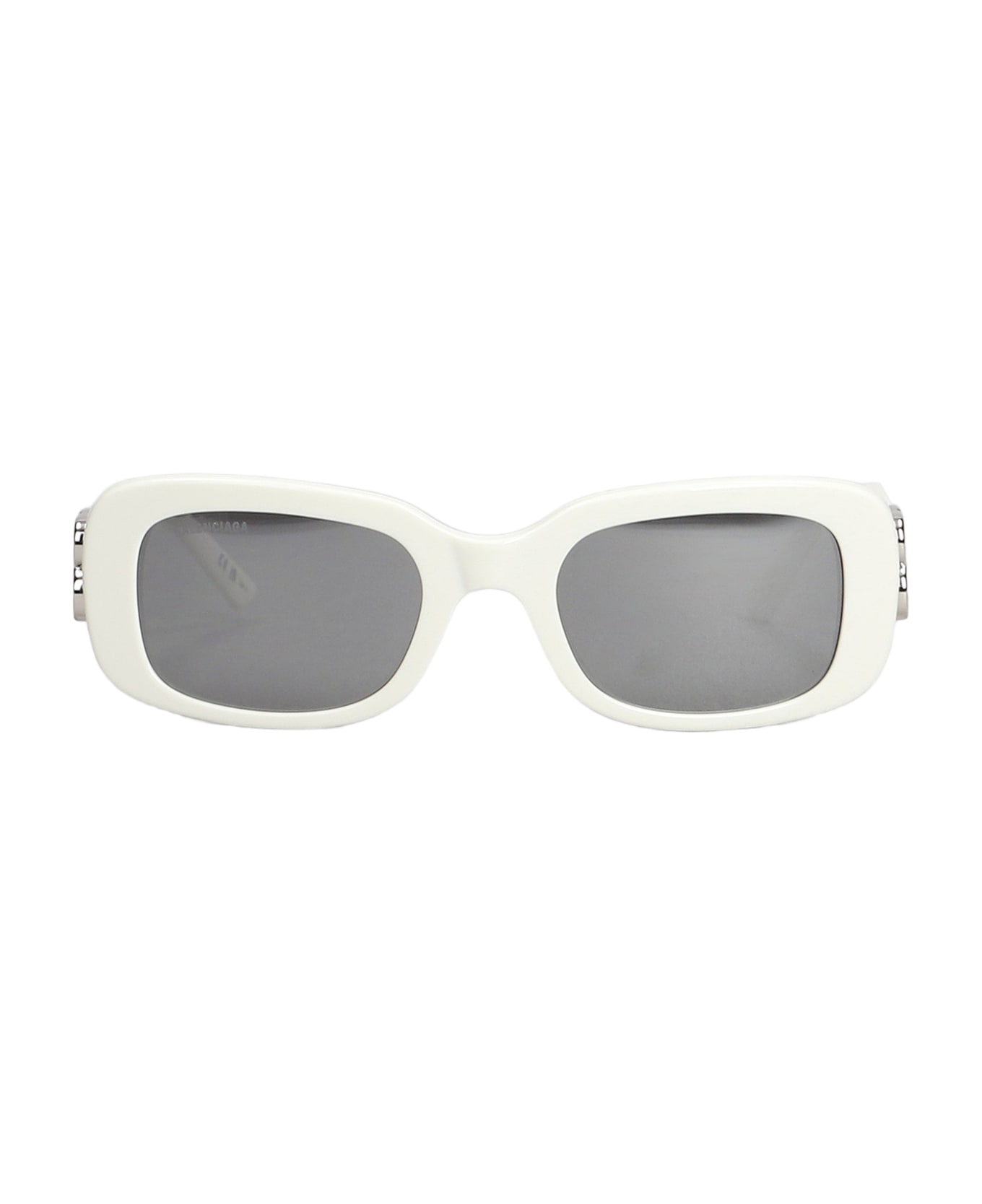Balenciaga Dyn Sq 2.0 Sunglasses In White Acetate - white
