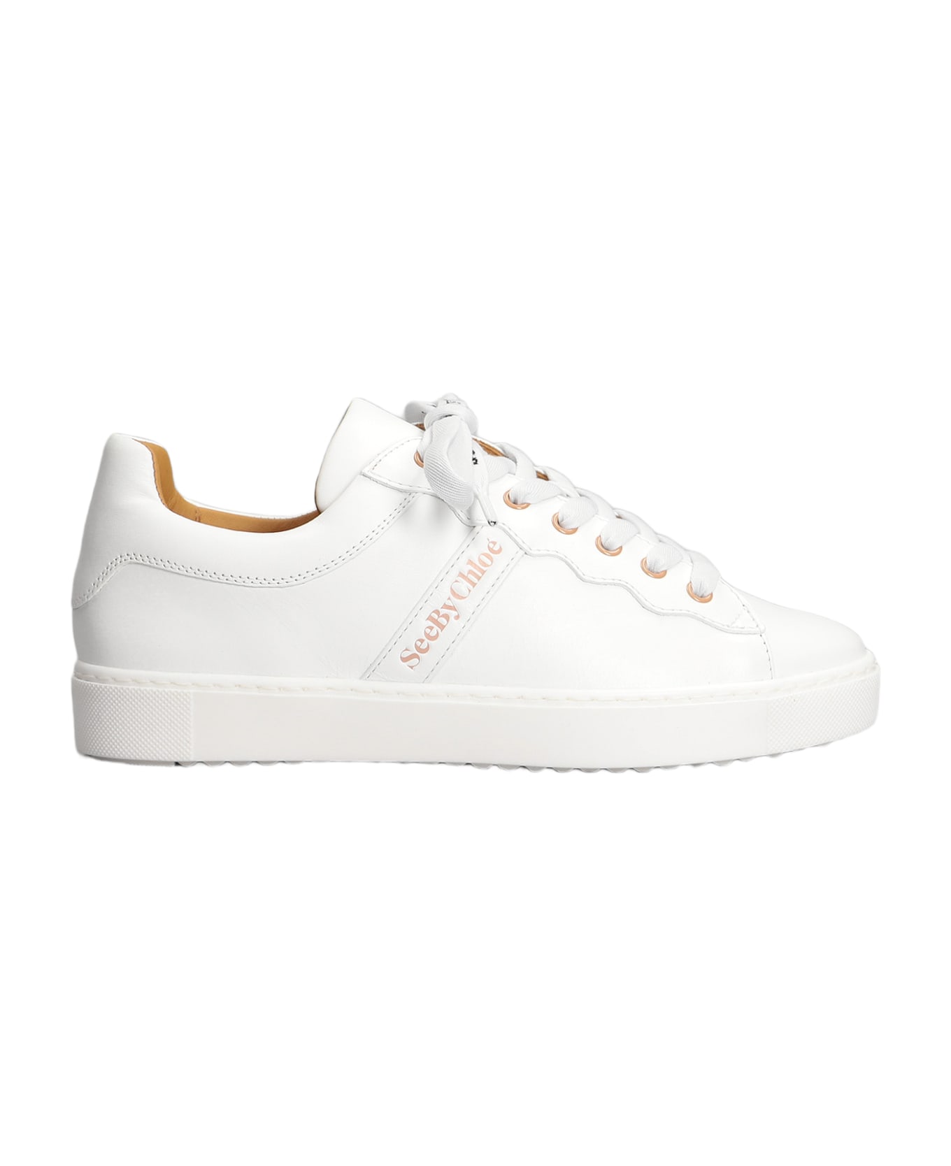 See by Chloé Essie Sneakers In White Leather - Bianco