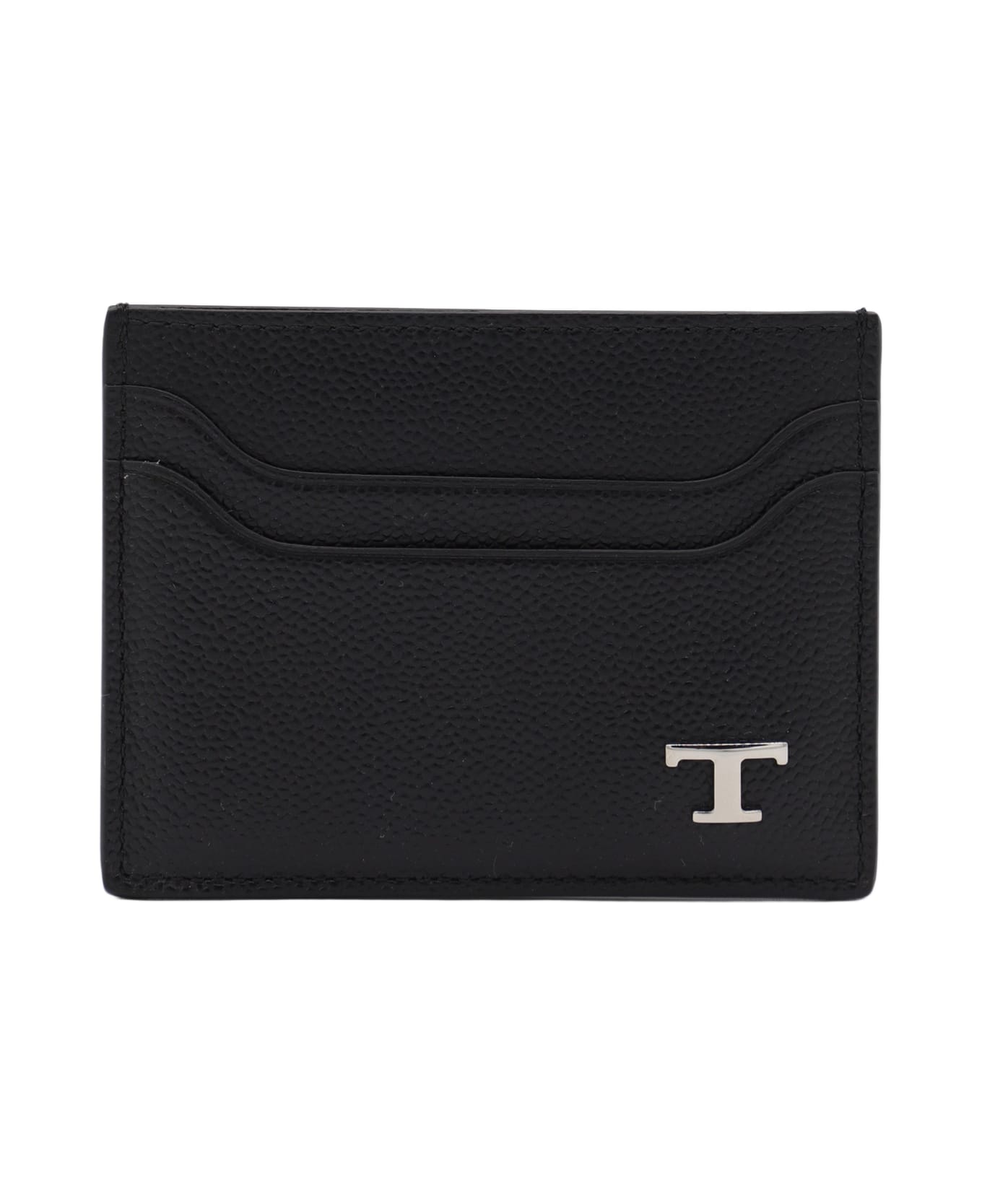 Tod
s Black Leather Card Holder - Black