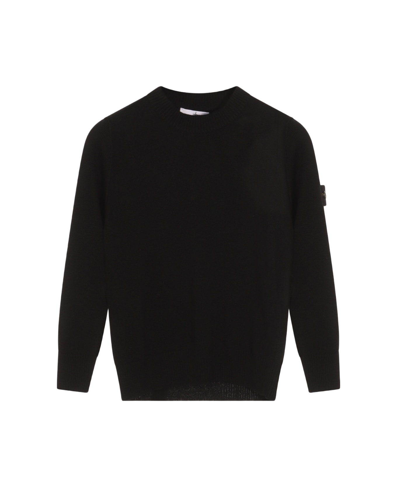Stone Island Black Wool Knitwear - Black