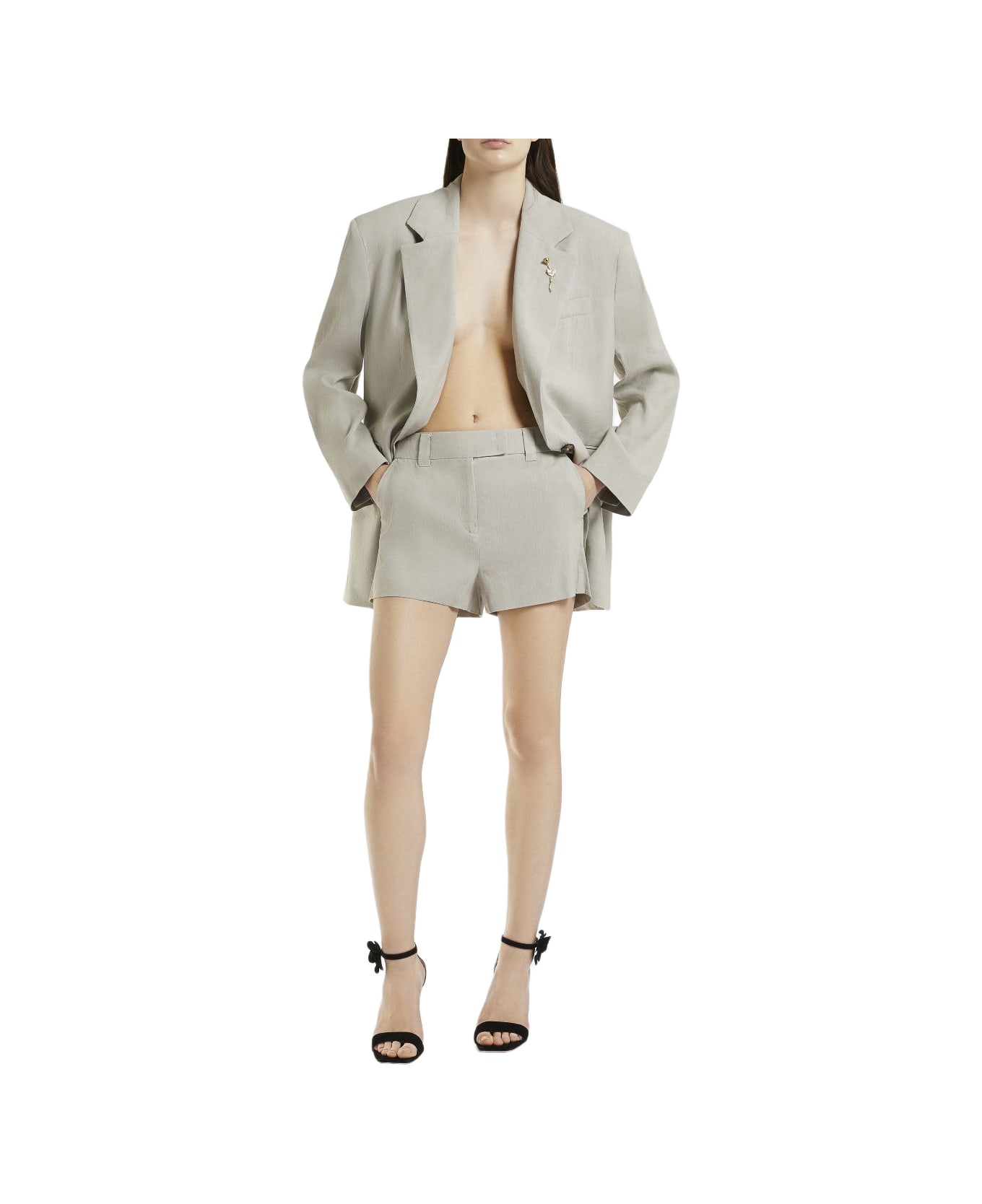 Marella Stretch Viscose And Linen Micro Pants