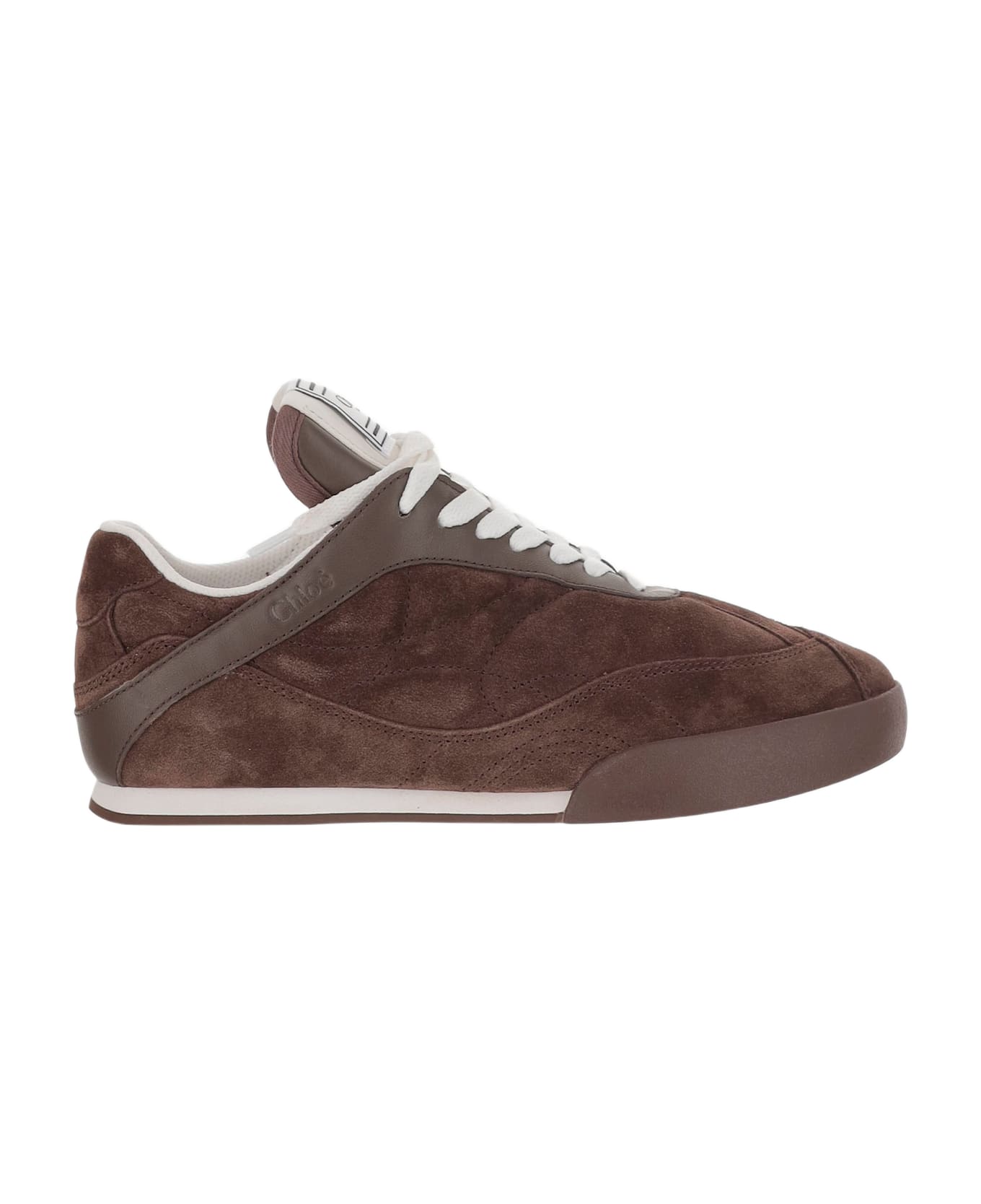 Chloé Brown Suede Chloã¨ Kick Sneakers - CHOCOLATEBROWN