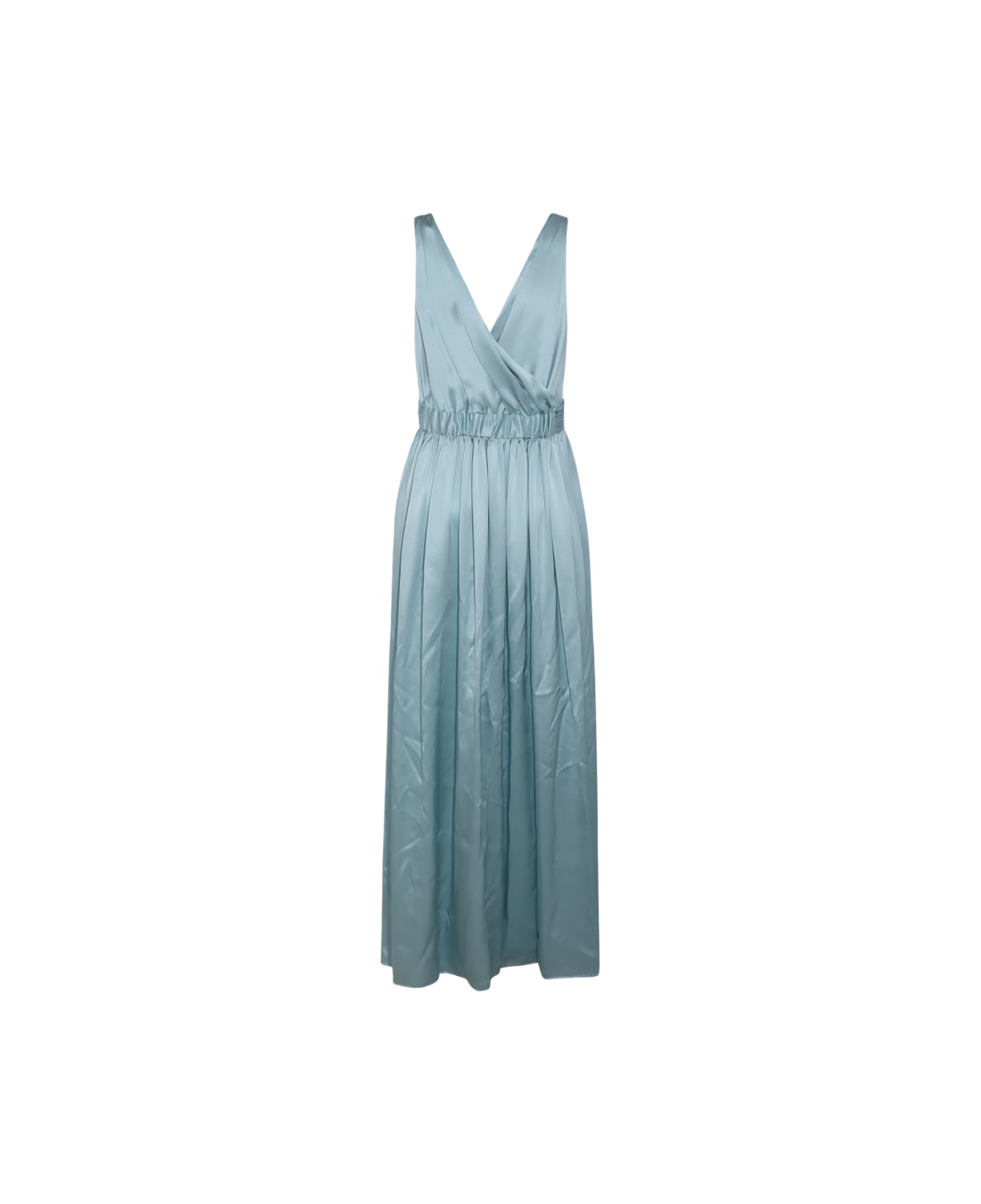 Crida Milano Light Blue Silk Bellaria Long Dress