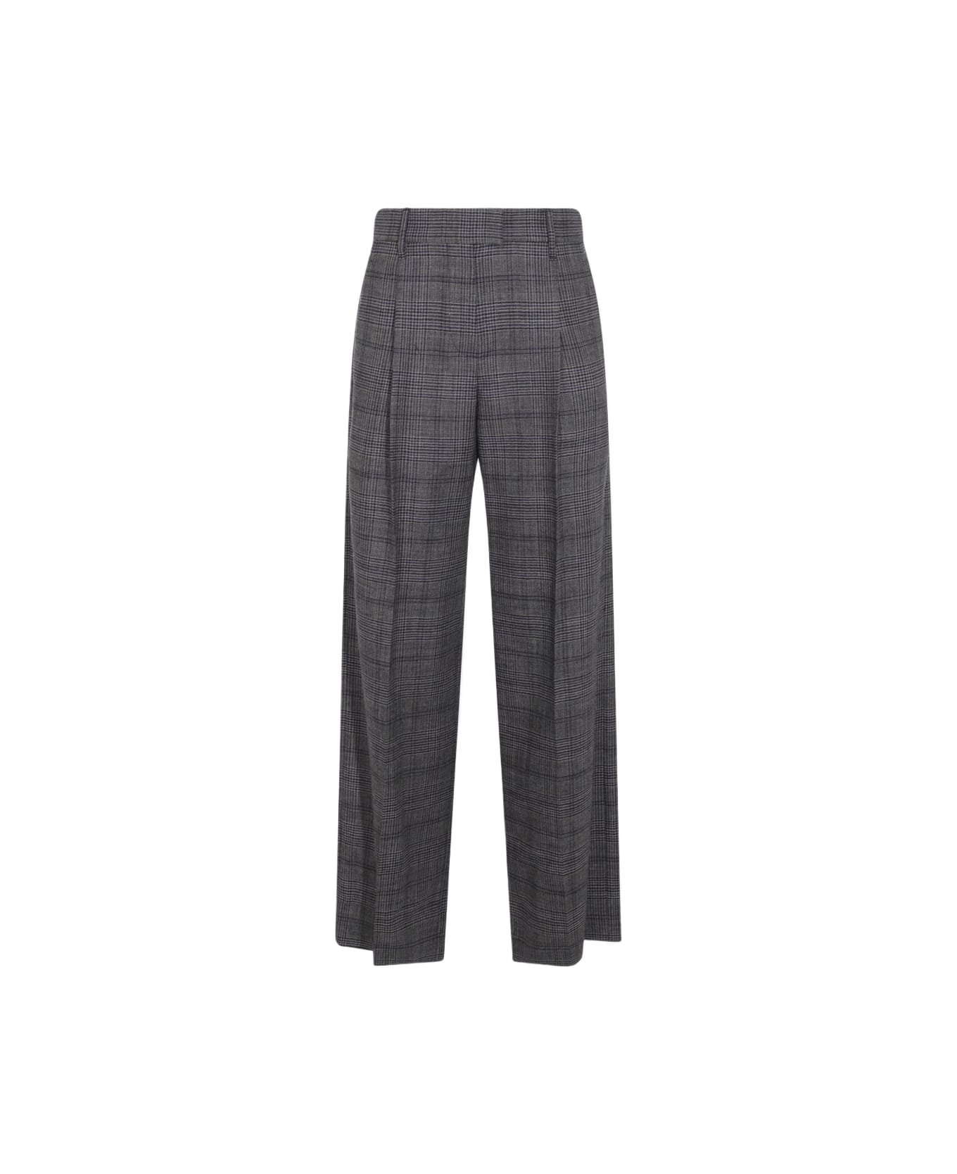Brunello Cucinelli Grey Wool Pant - BLUE/GRIGIO