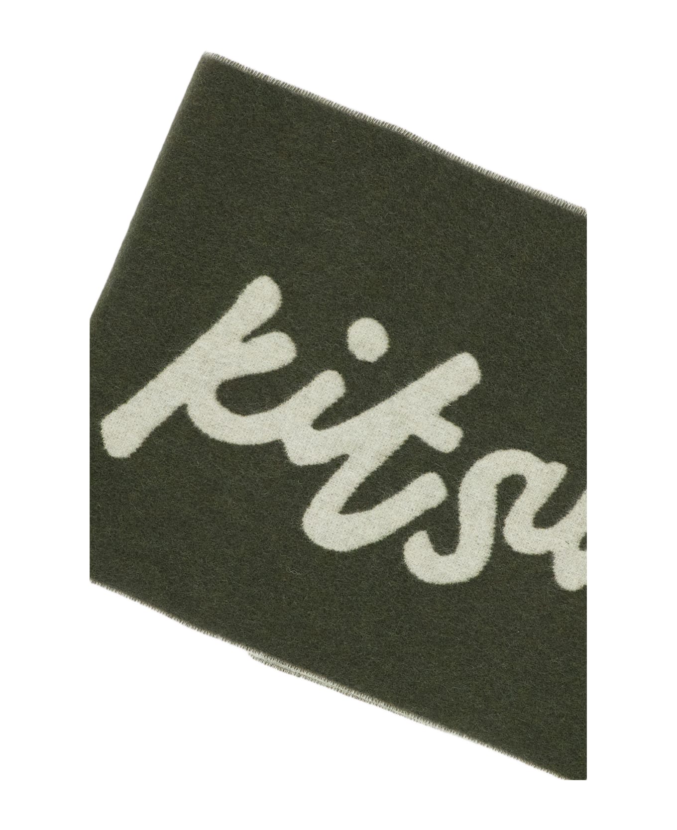 Maison Kitsuné Printed Scarf - Green