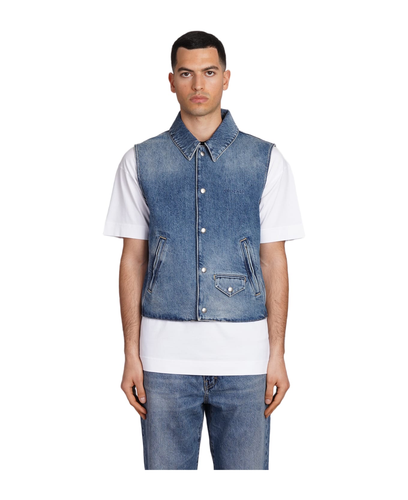 Givenchy Vest In Blue Cotton - blue ベスト