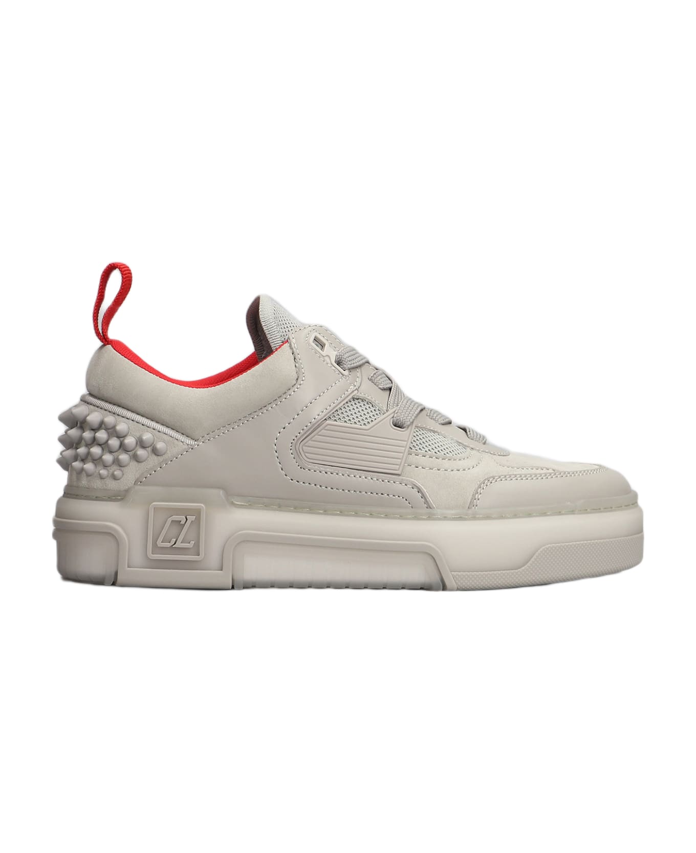 Christian Louboutin Astroloubi Sneakers In Grey Suede And Leather - grey