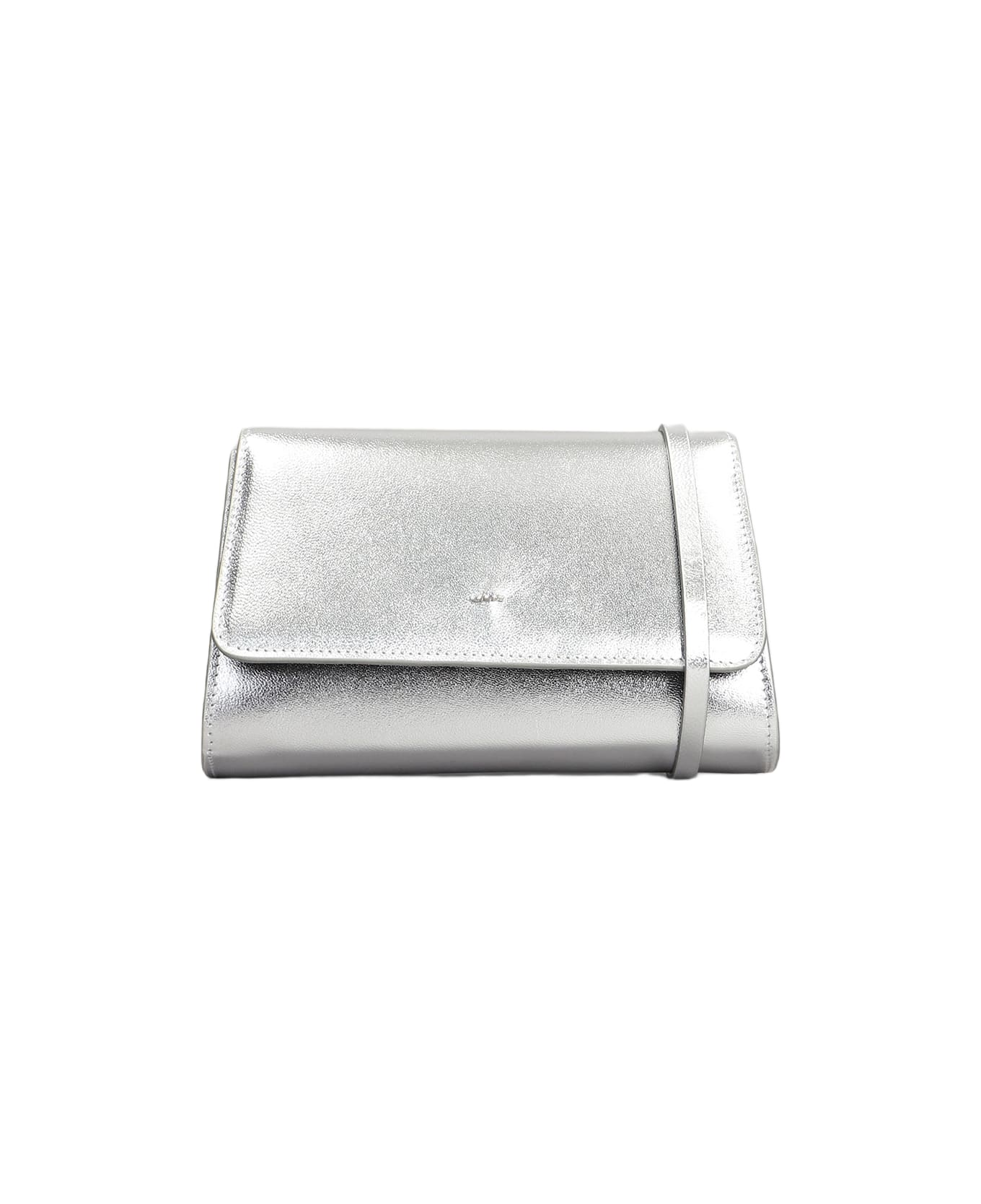 Giuseppe Zanotti Cleopatra Clutch In Silver Leather - silver