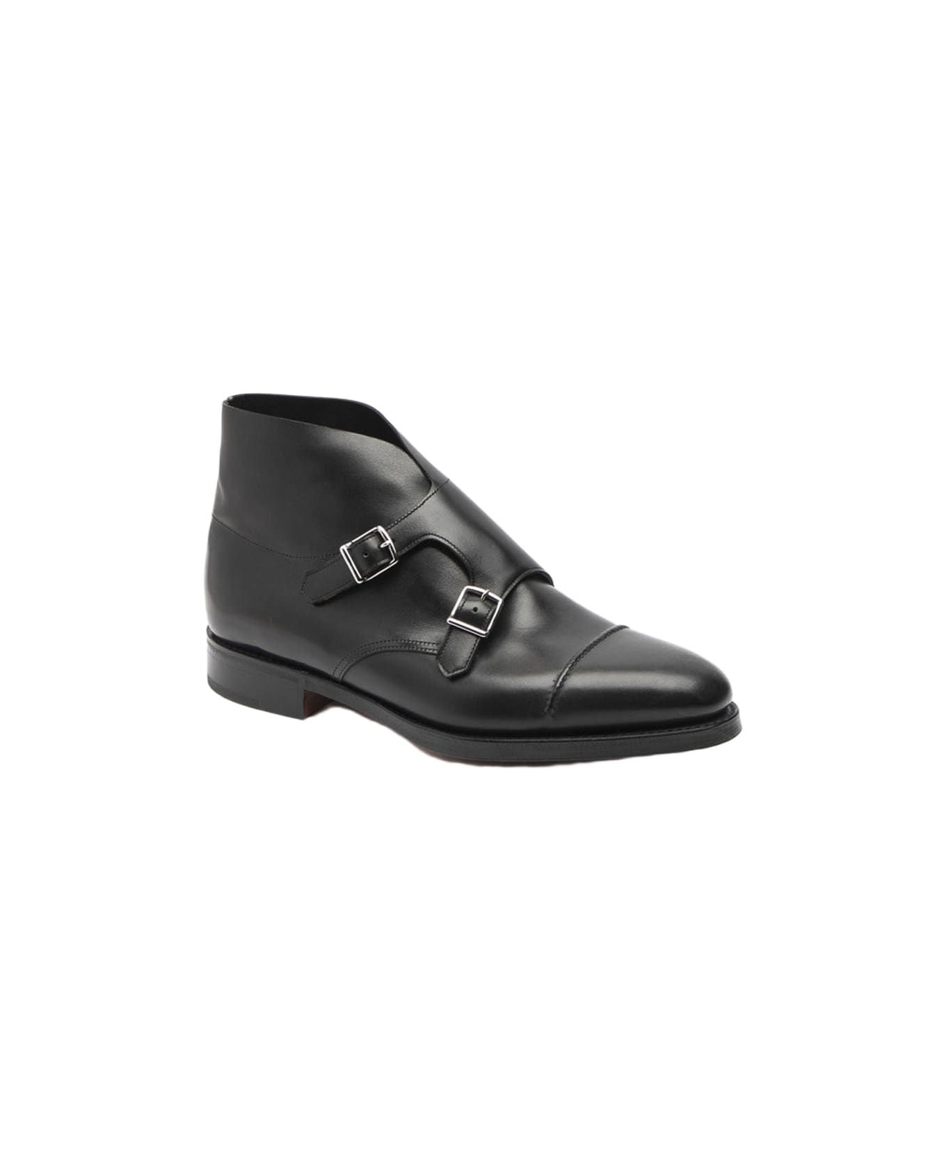 John Lobb William Ii Boot Black Calf Monk Strap Boot - Nero