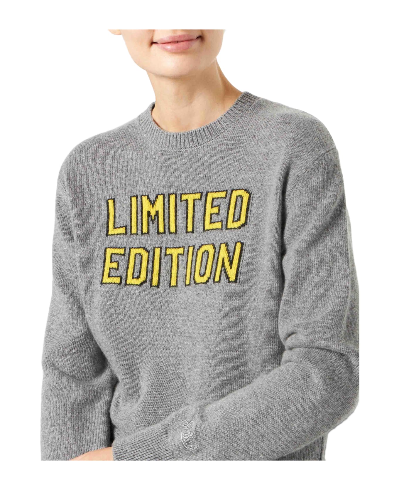 MC2 Saint Barth Woman Sweater With Limited Edition Lettering - GREY
