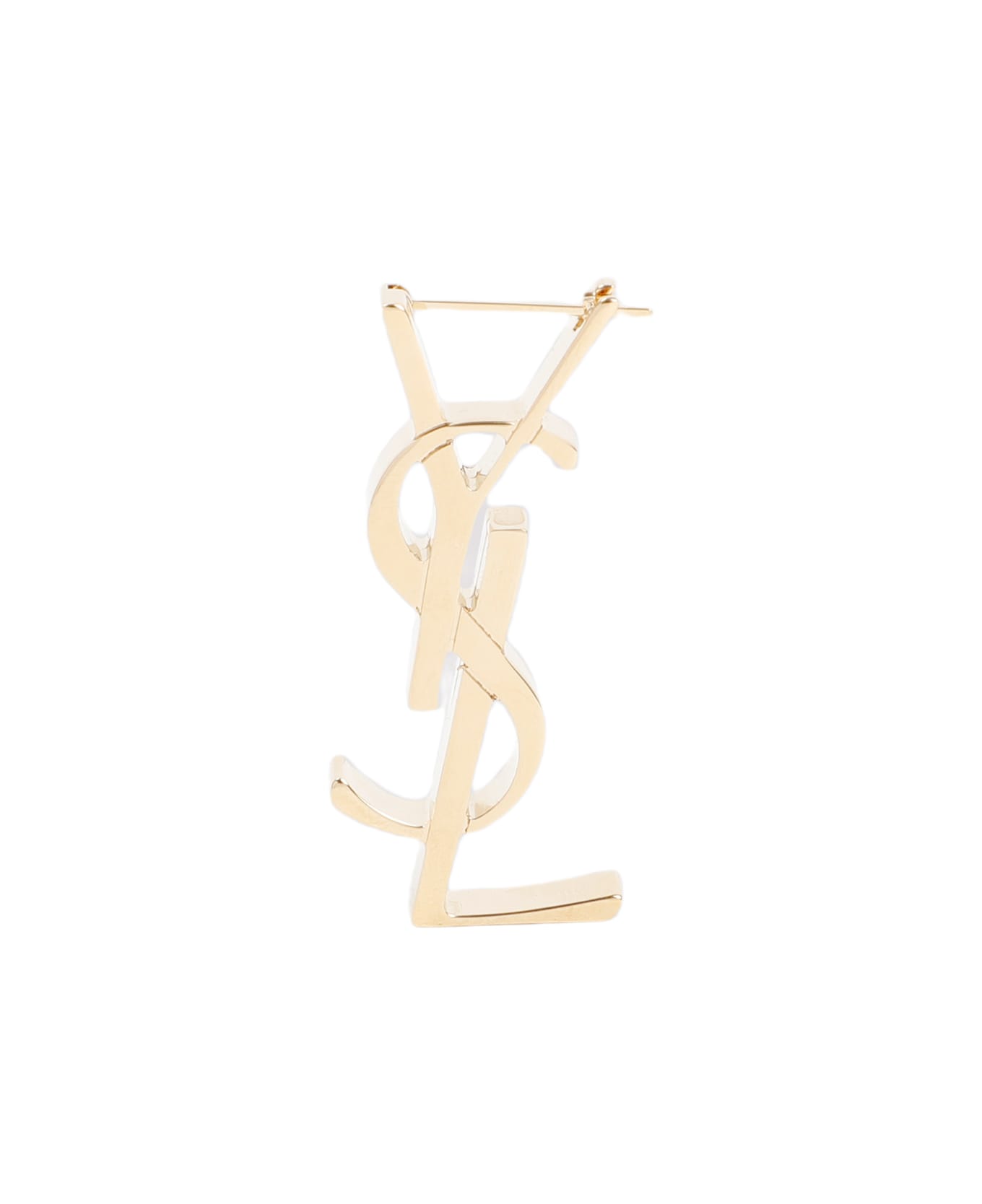 Saint Laurent Chunky Monogramme Earring - Dore