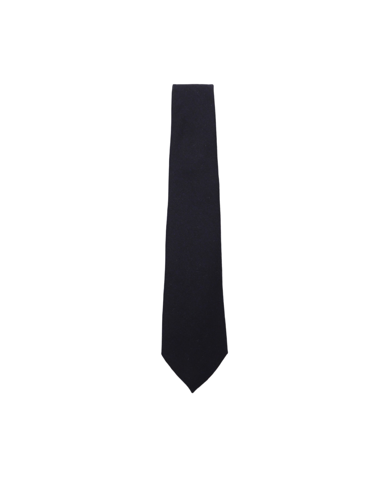 Canali Black Wool Tie