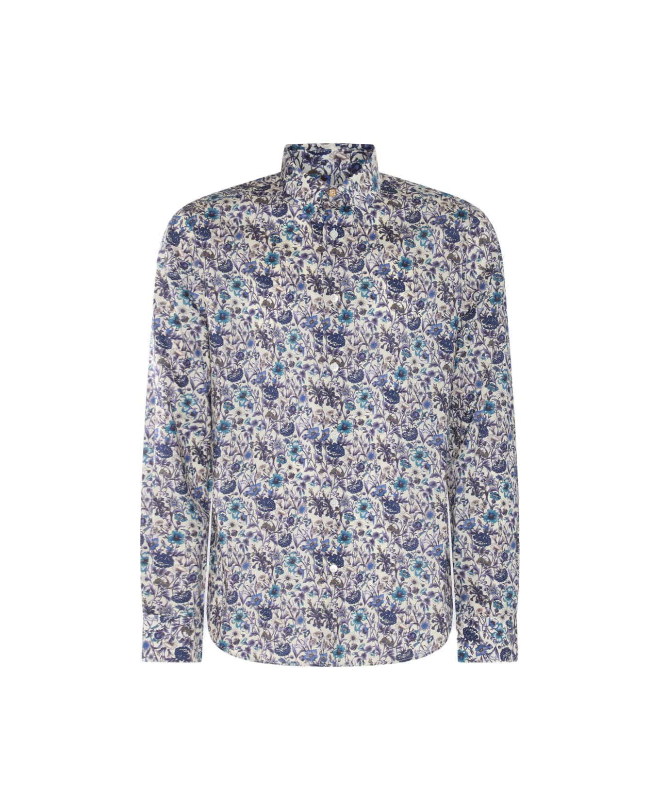 Paul Smith White Multicolour Cotton Shirt - LIGHT BLUE