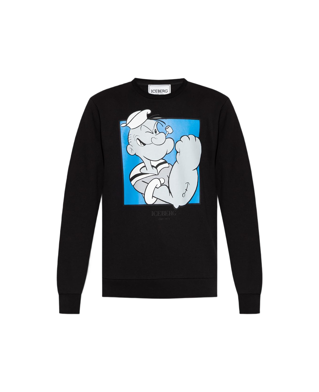 Iceberg Printed Sweatshirt - BLACK
