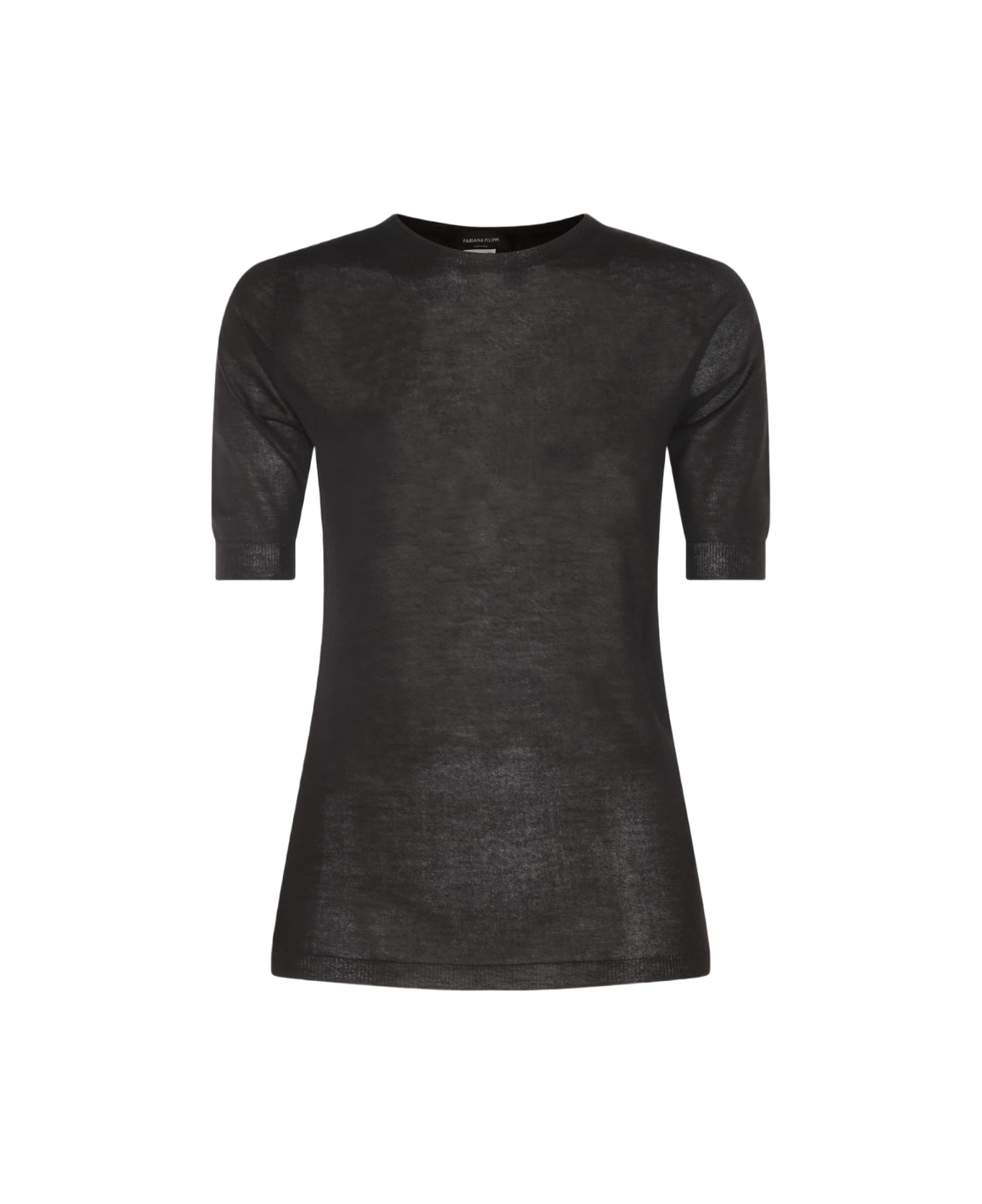 Fabiana Filippi Black Wool Knitwear - Black Tシャツ