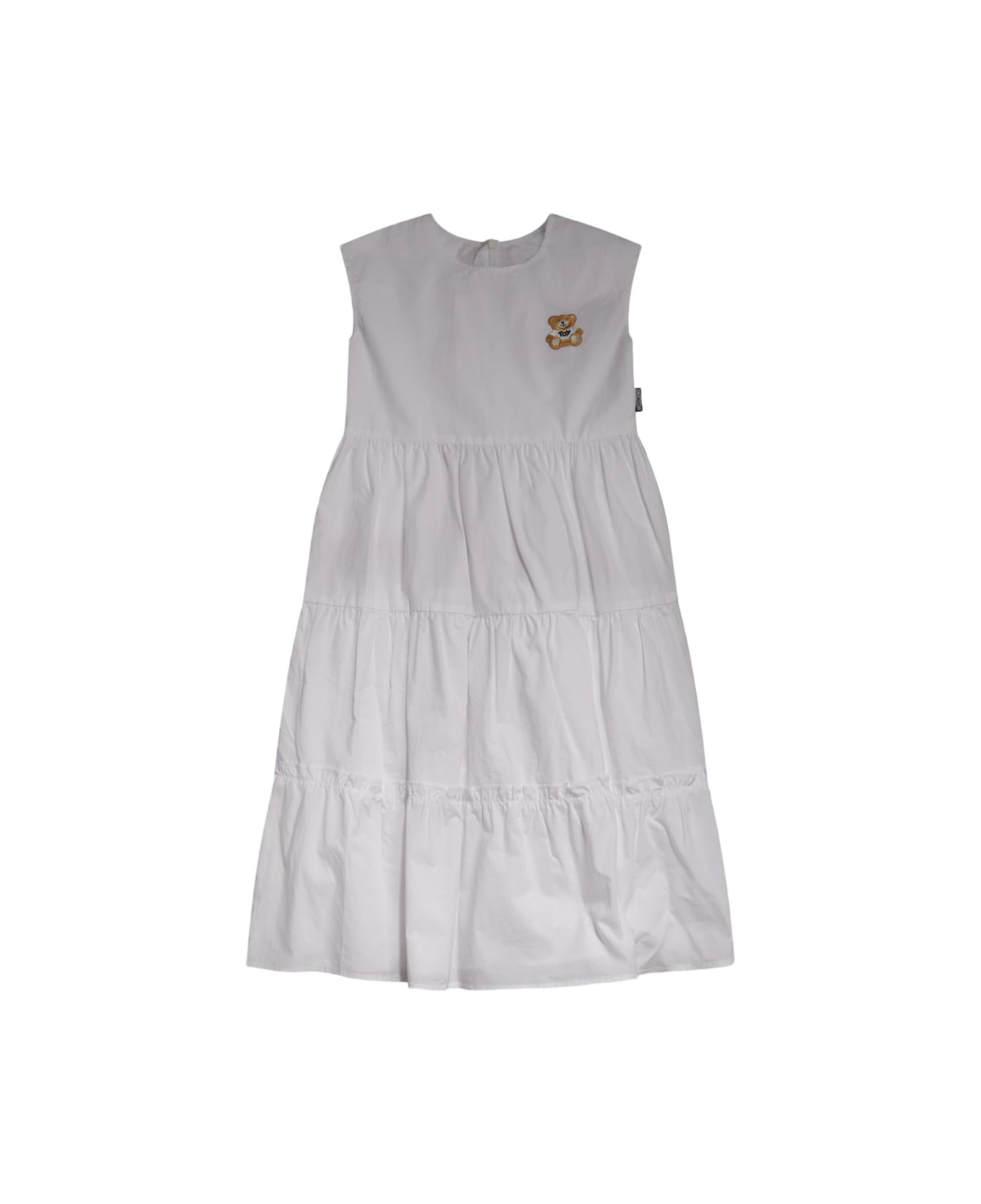 Moschino White Cotton Dress - White ジャンプスーツ