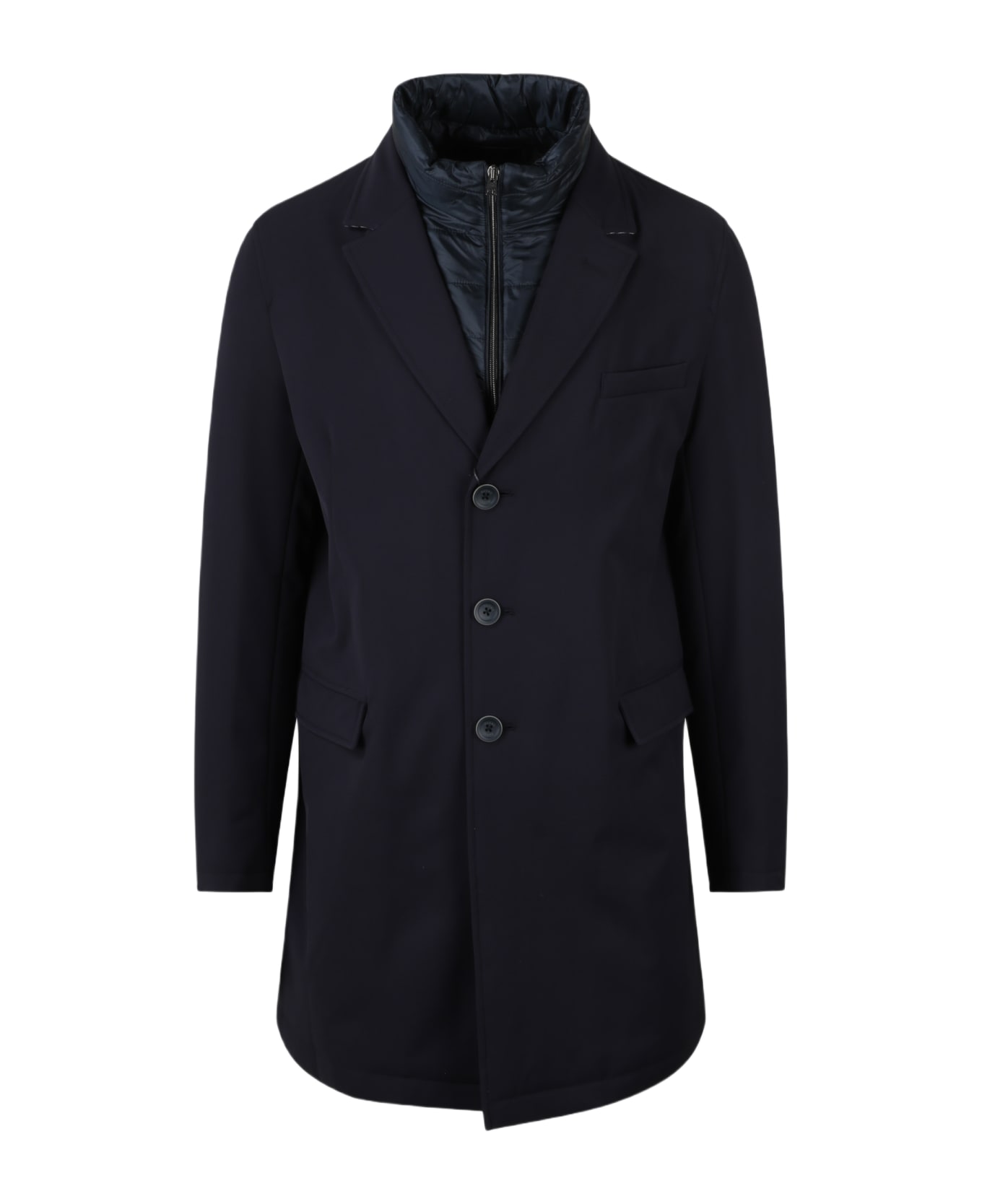 Herno Double-front Coat - Blue