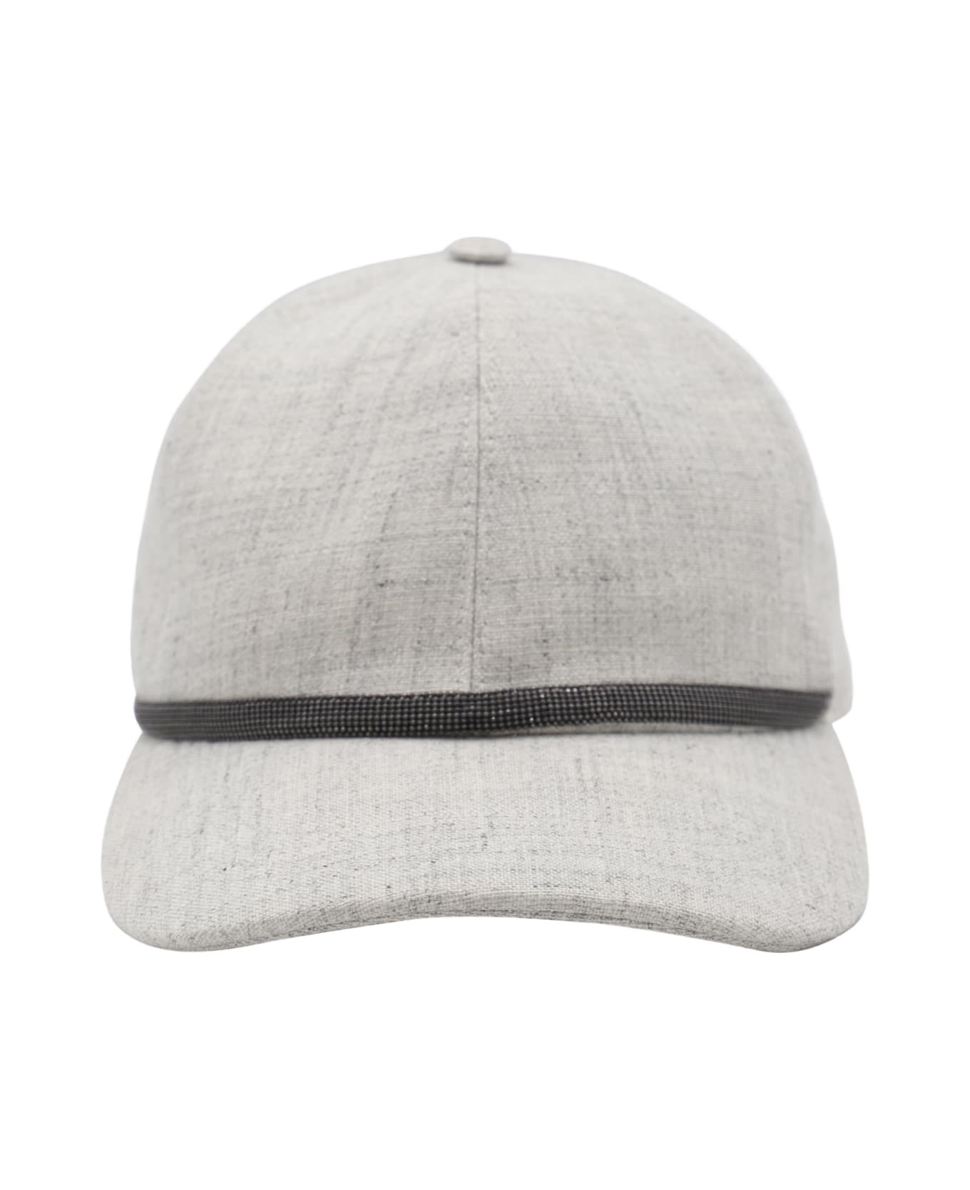 Brunello Cucinelli Grey Linen Hat - Light Grey
