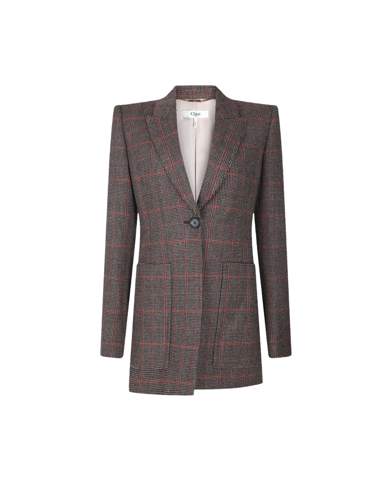 Chloé Brown Wool Blazer - BROWN - BEIGE 1