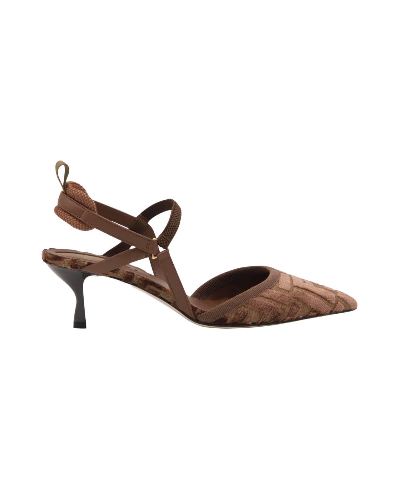 Fendi Brown Leather Colibri
 Lite Pumps